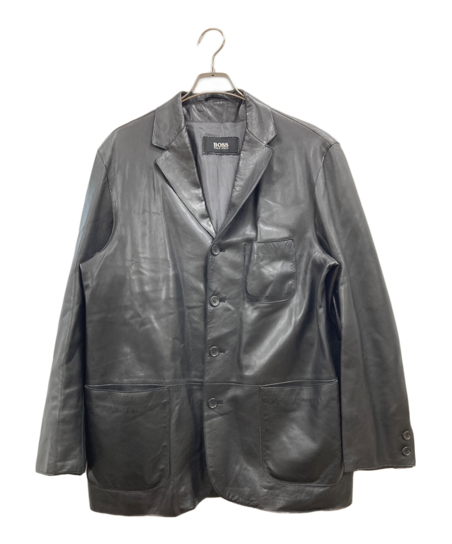 【新品未使用】BOSS コート 中古・古着通販】BOSS HUGO BOSS (ボス ヒューゴボス) レザーコート