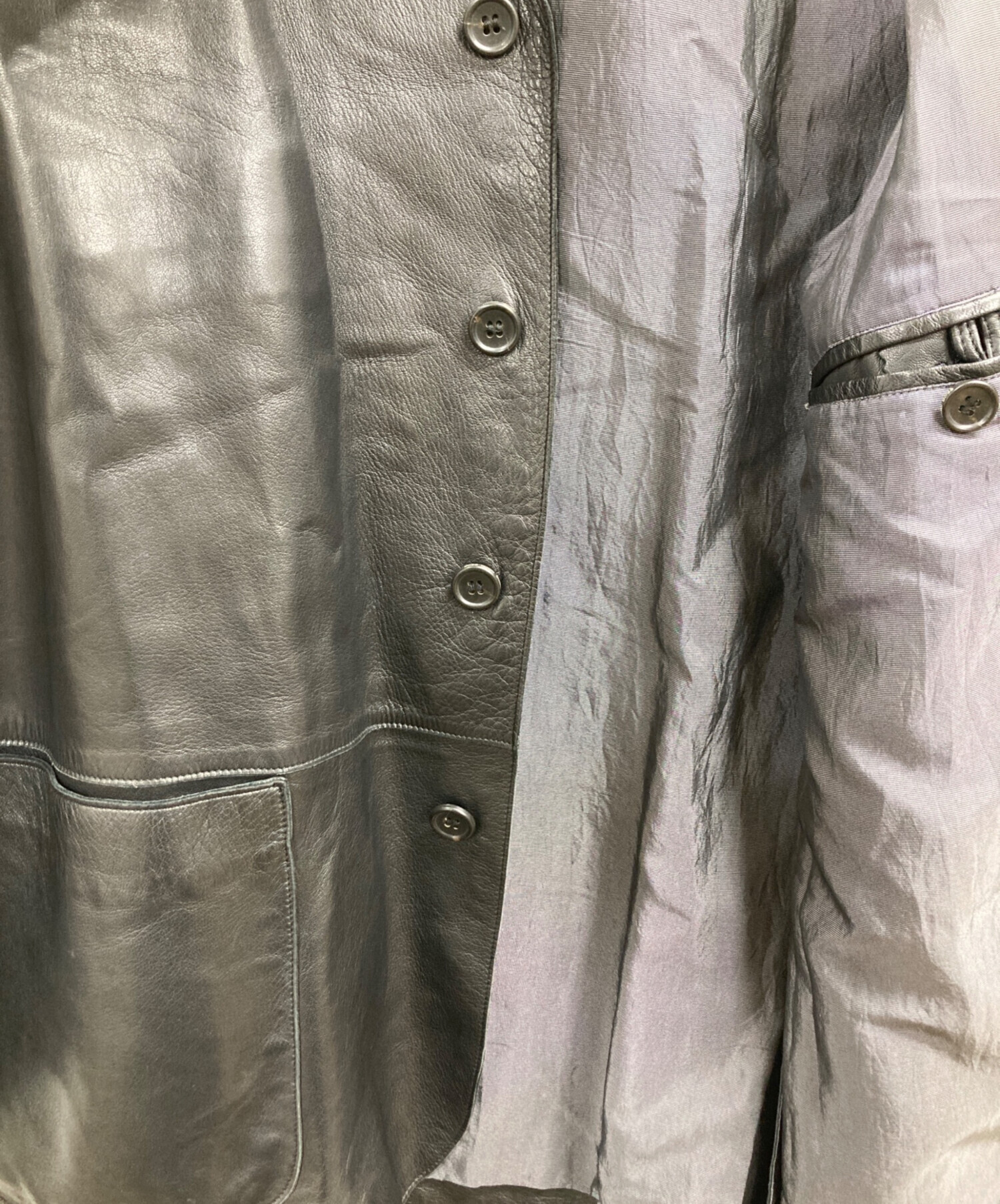 【新品未使用】BOSS コート 中古・古着通販】BOSS HUGO BOSS (ボス ヒューゴボス) レザーコート
