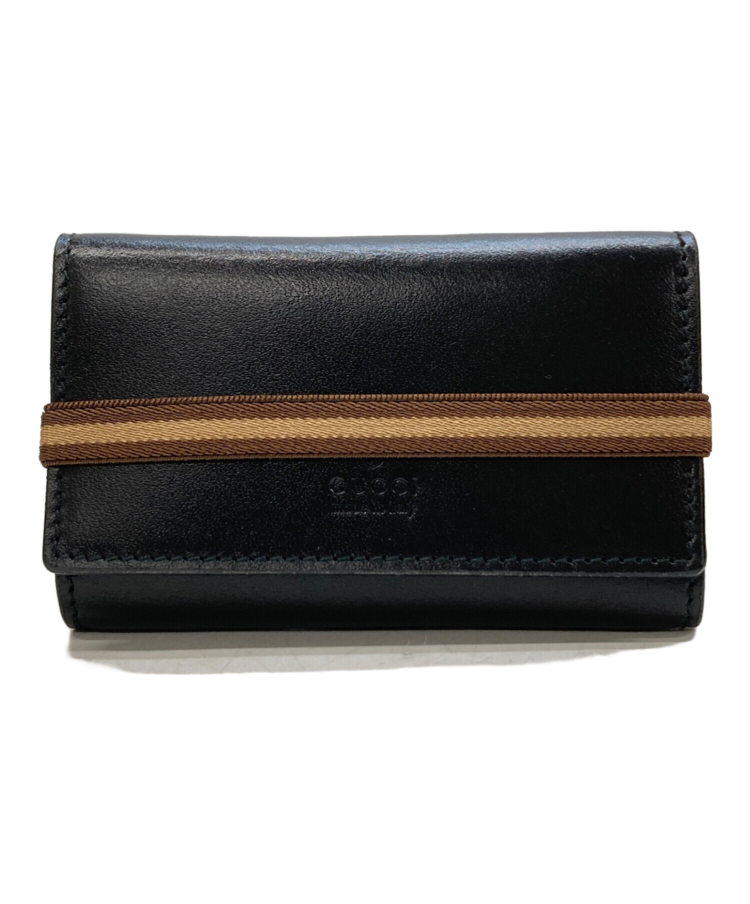ク*エ様 GUCCI ブラック キーケース 154164 F401G 中古・古着通販】GUCCI (グッチ) 6連キーケース ブラック｜ブランド