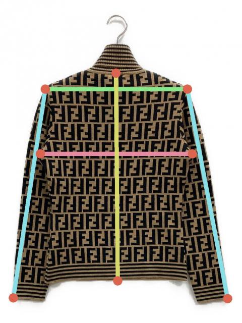 中古・古着通販】FENDI (フェンディ) ズッカ柄タートルネックニット