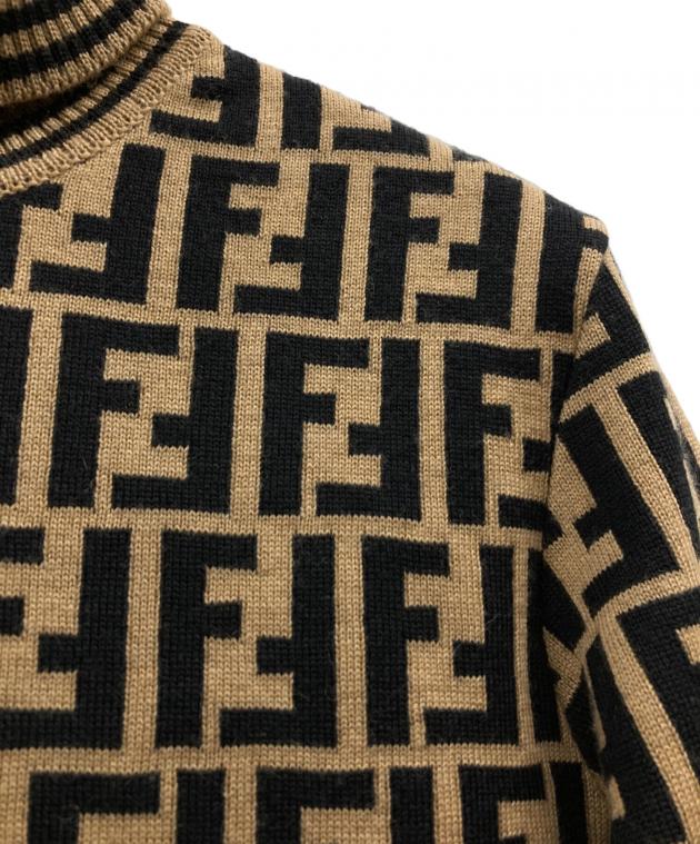 中古・古着通販】FENDI (フェンディ) ズッカ柄タートルネックニット