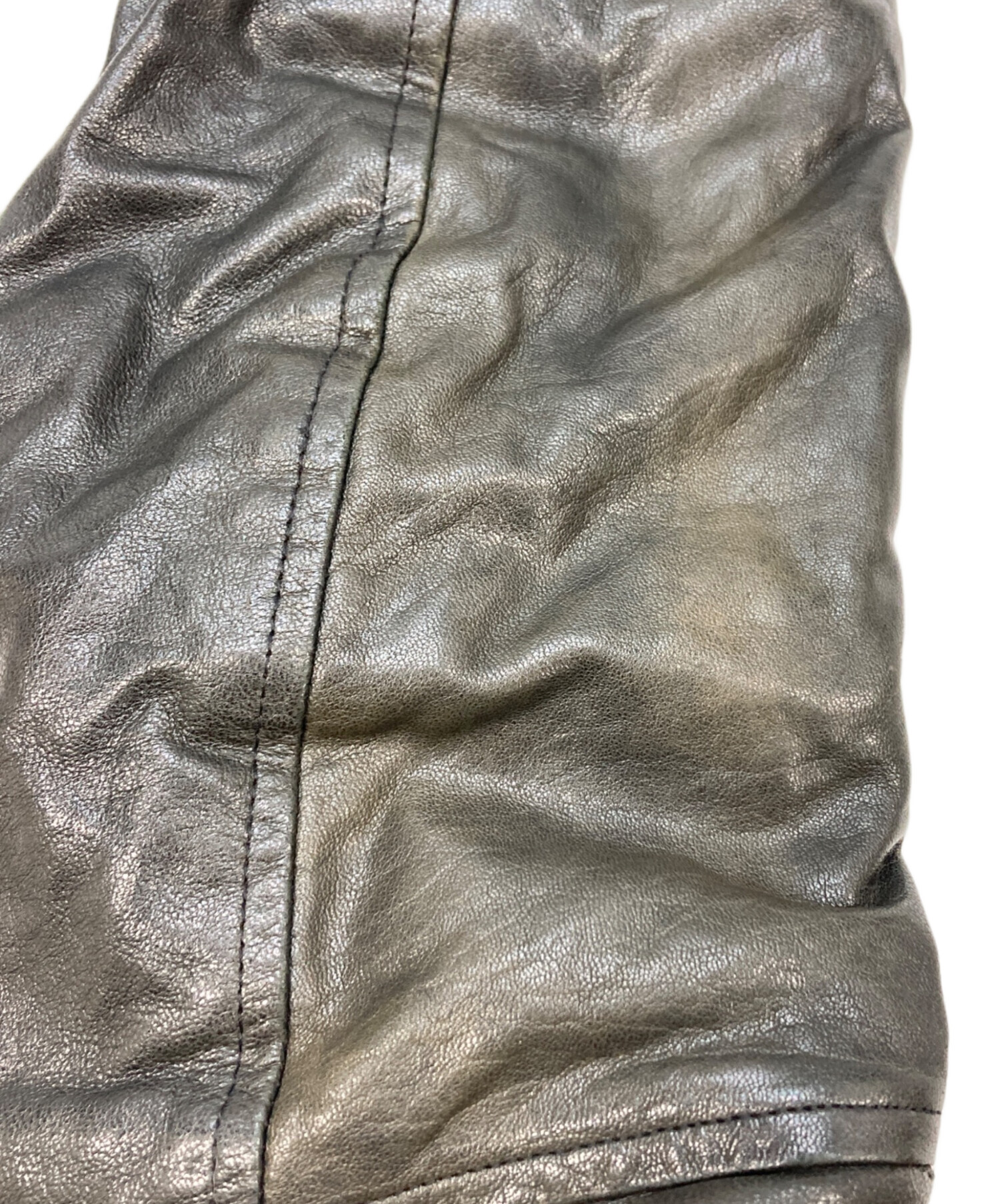 中古・古着通販】BALMAIN (バルマン) レザースウェットライダース