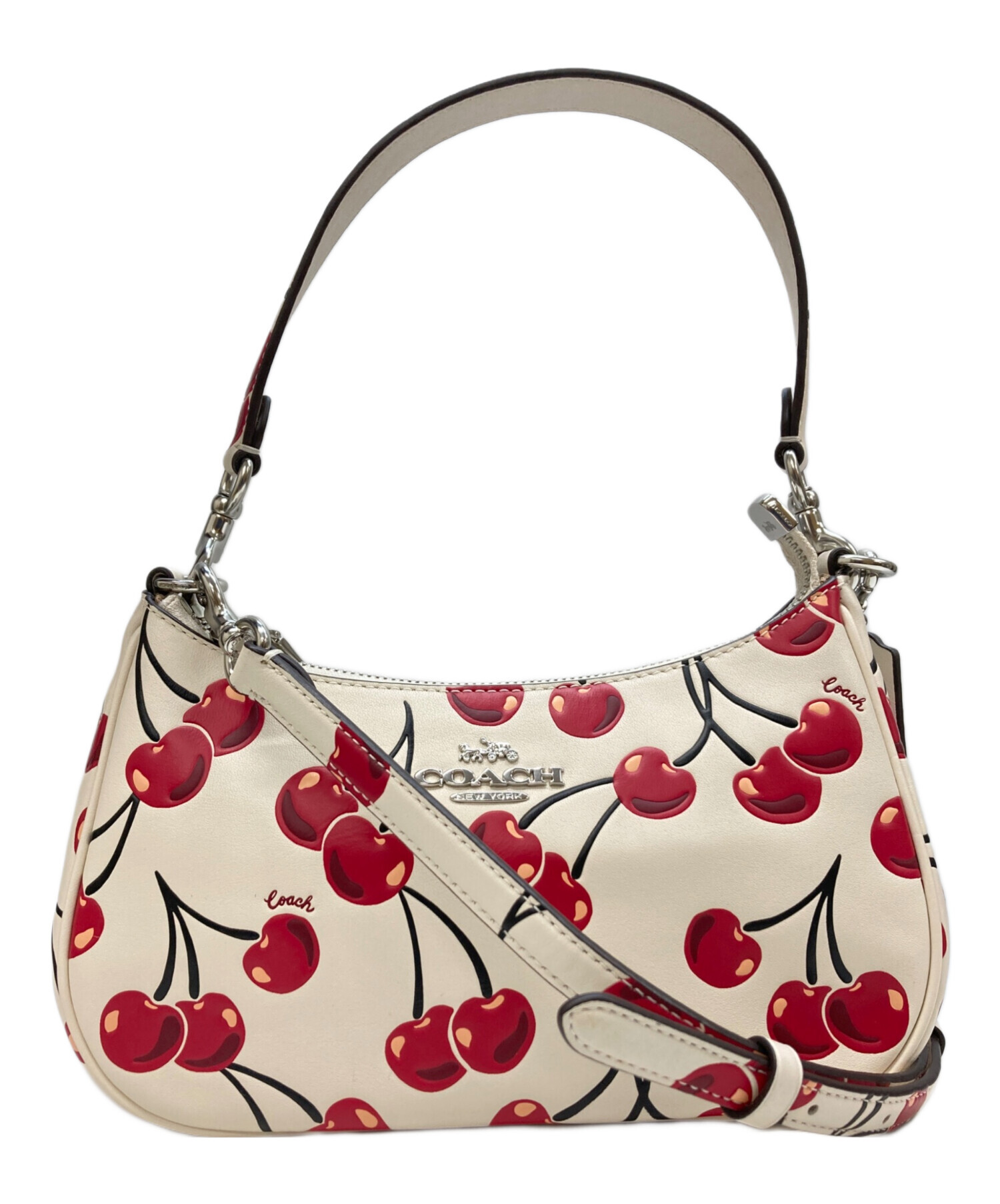 中古・古着通販】COACH (コーチ) テリショルダーバッグ チェリー