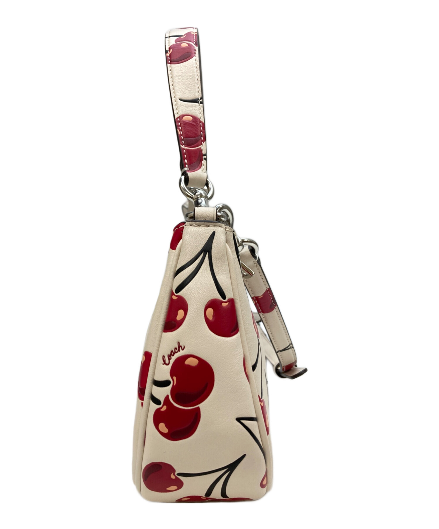 中古・古着通販】COACH (コーチ) テリショルダーバッグ チェリー