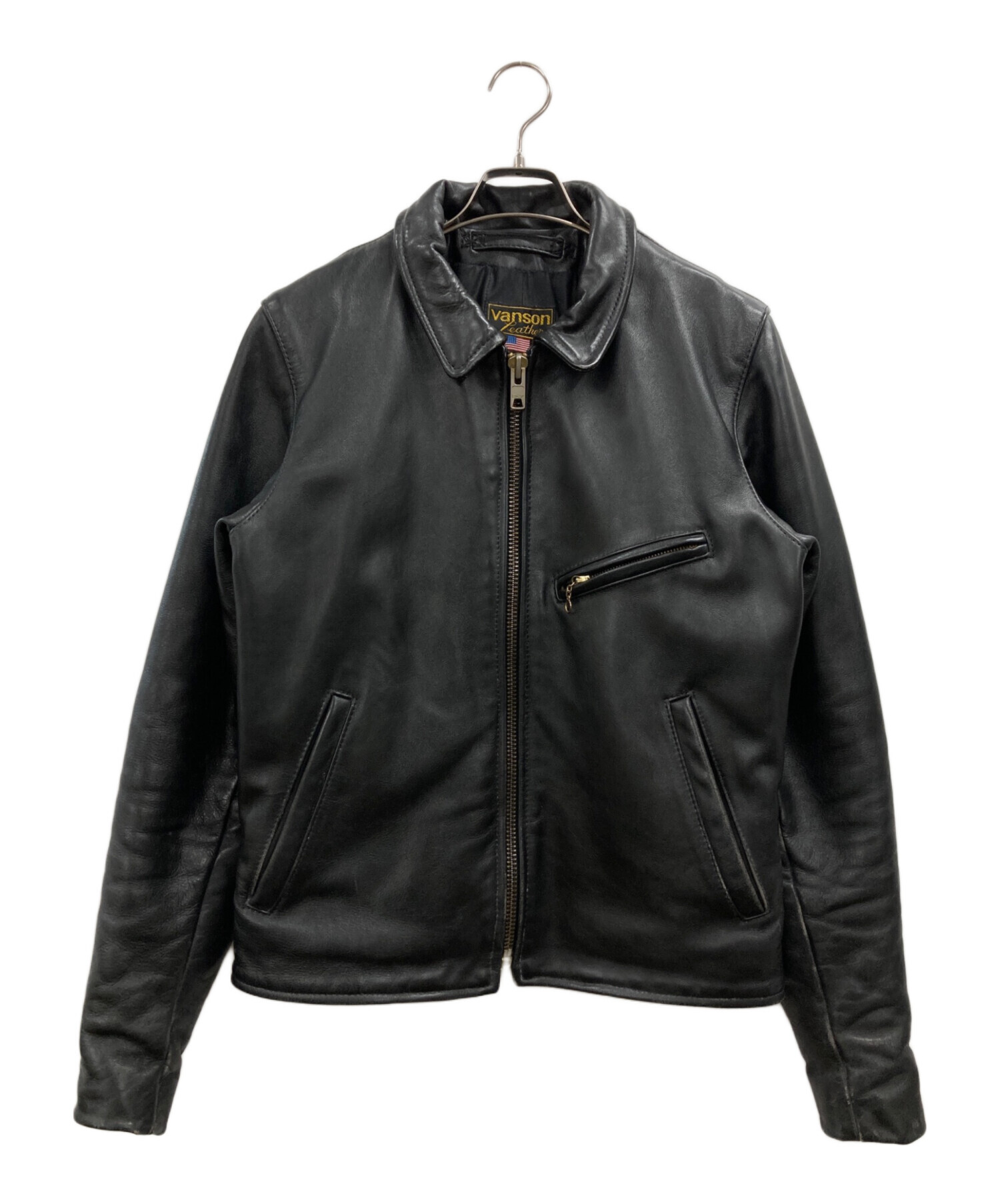 中古・古着通販】VANSON (バンソン) ENF/シングルレザージャケット