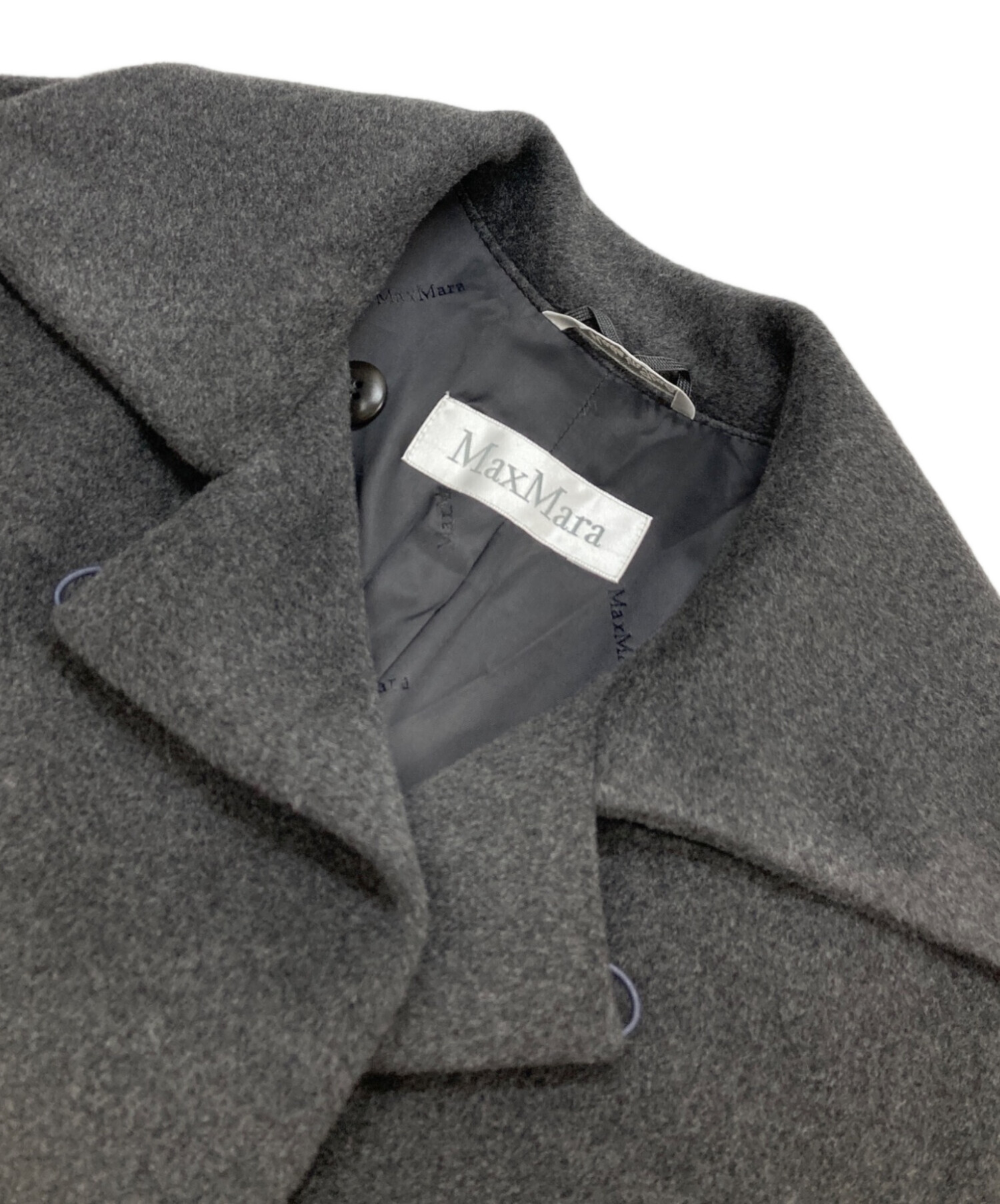 中古・古着通販】MaxMara (マックスマーラ) チェスターコート グレー