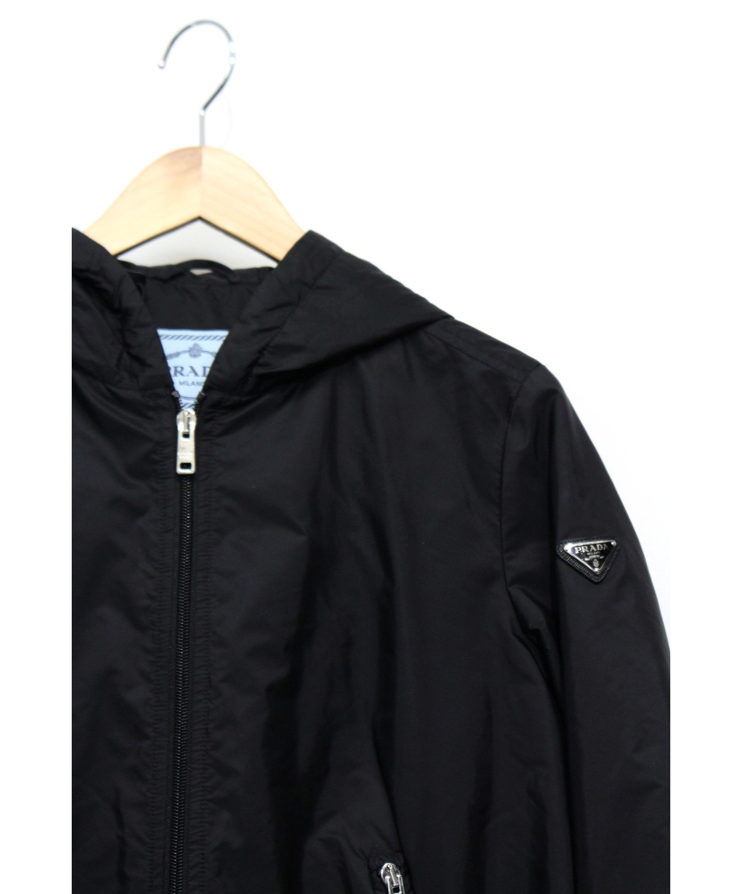 PRADA ブラック フード付きパーカー