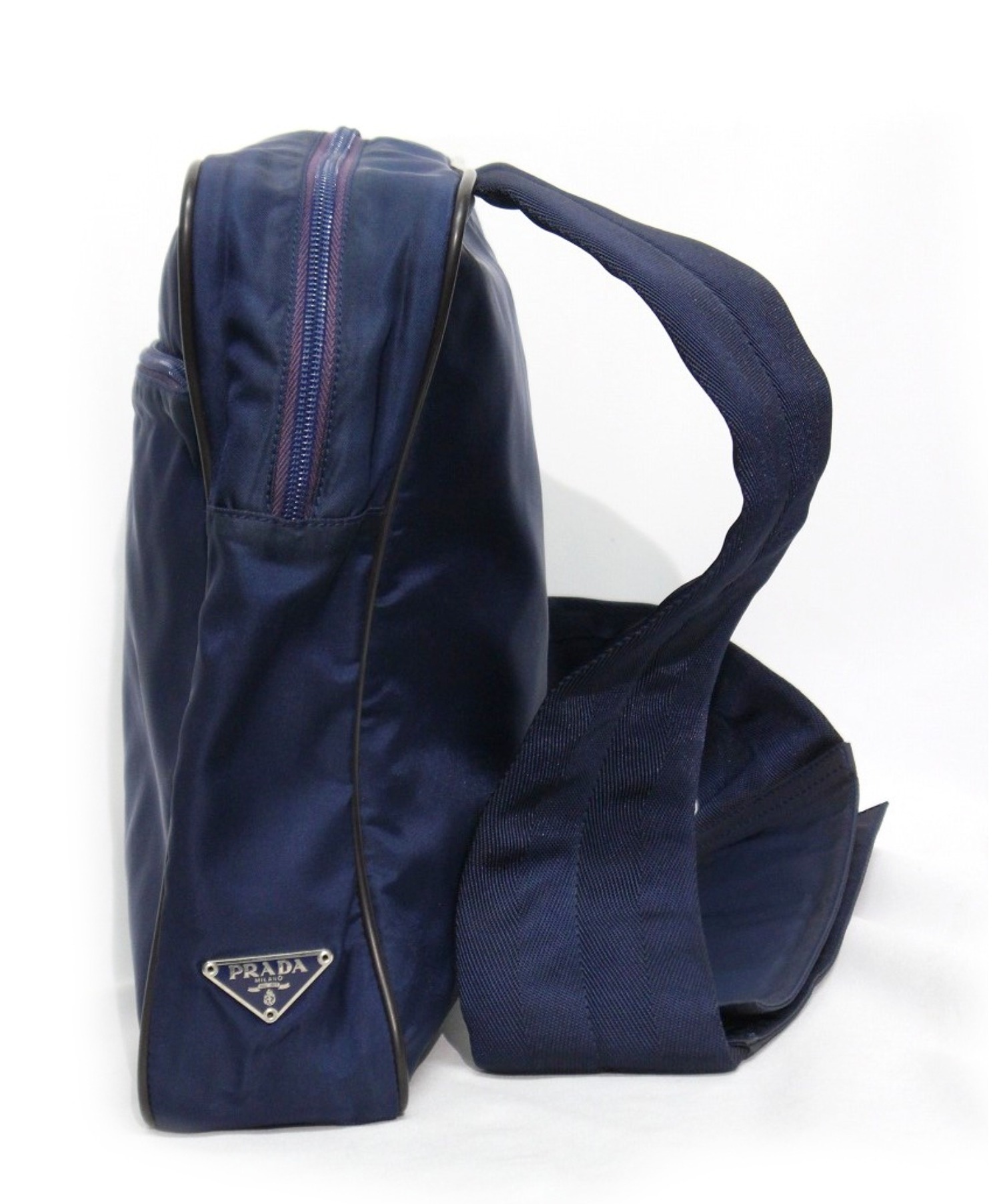 中古・古着通販】PRADA (プラダ) ナイロンボディーバッグ ネイビー 