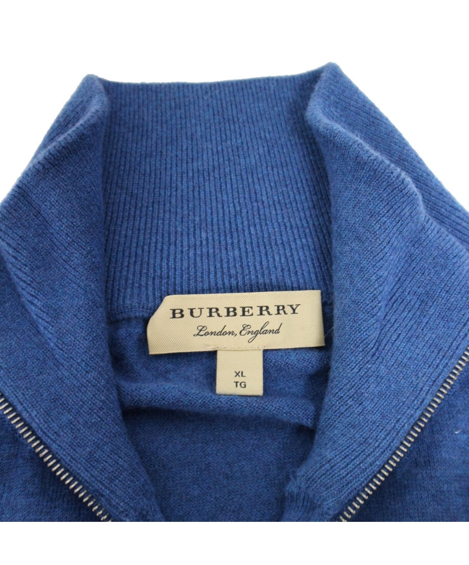 中古・古着通販】BURBERRY (バーバリー) カシミヤ混ニット ブルー