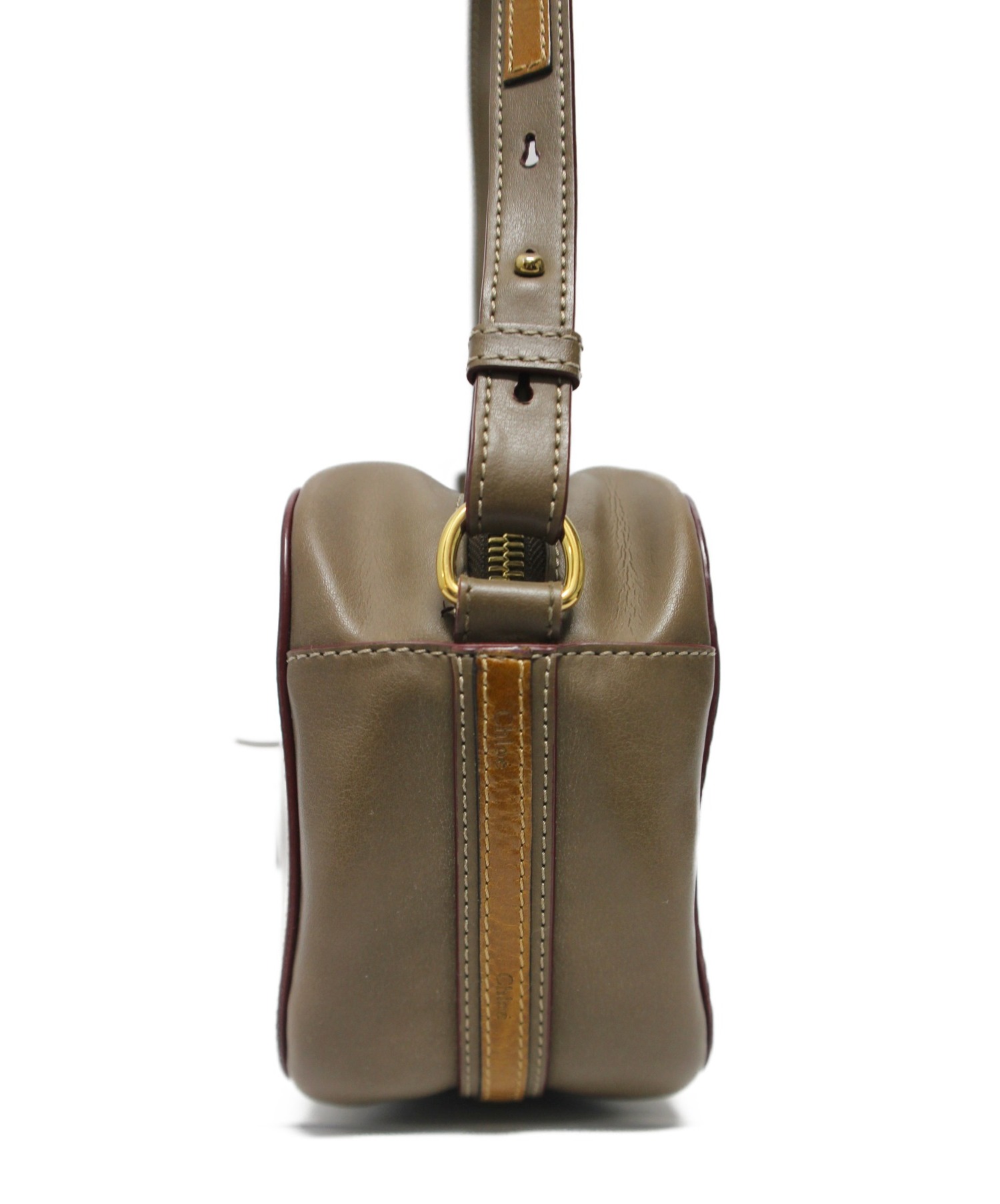 中古・古着通販】Chloe (クロエ) レザーショルダーバッグ ベージュ 
