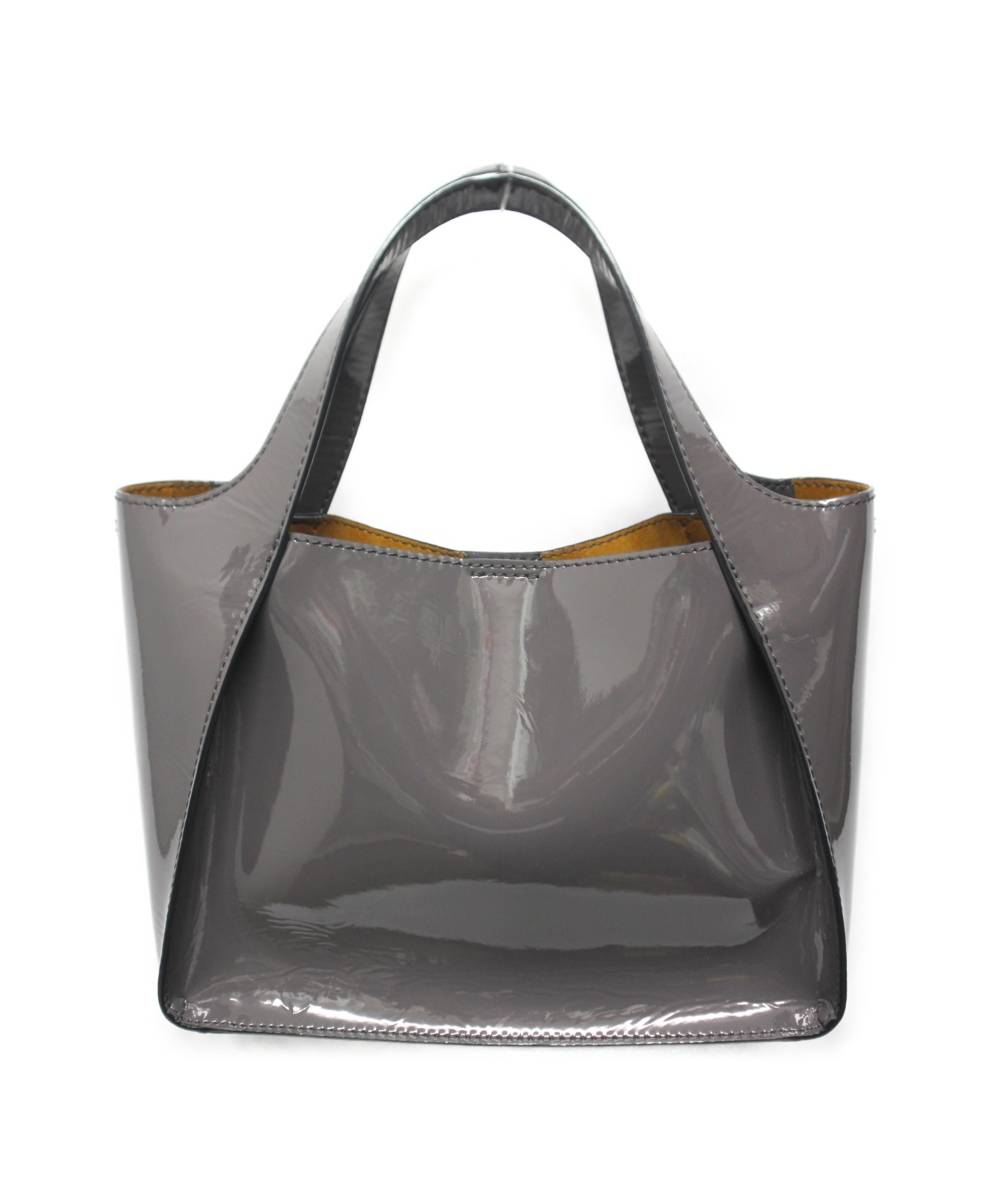 STELLA McCARTNEY エナメルトートバッグ グレー ステラマッカートニー 