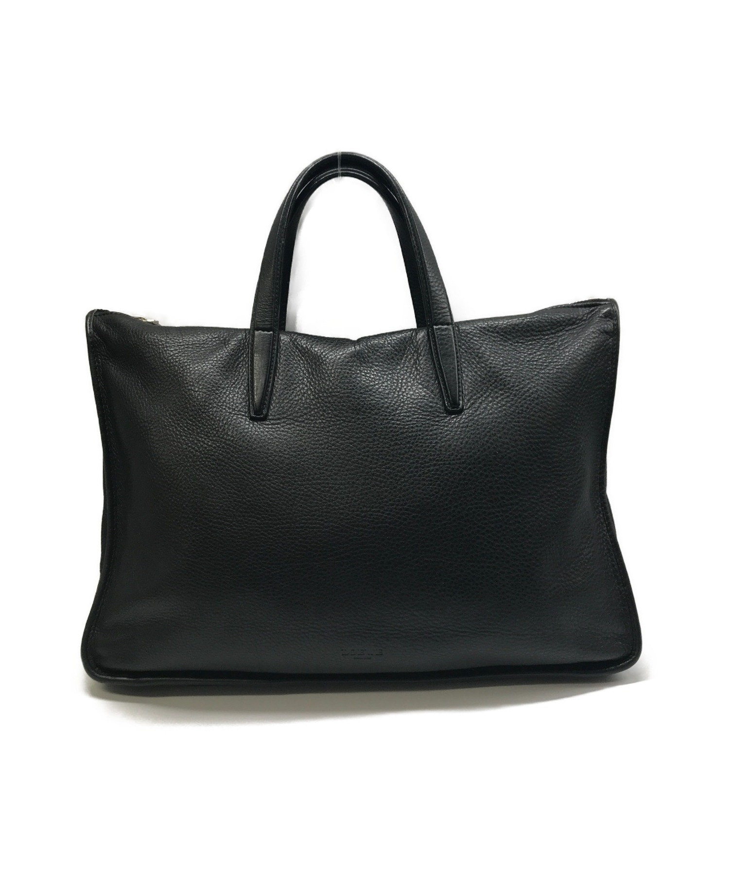中古・古着通販】LOEWE (ロエベ) レザーブリーフケース ブラック 