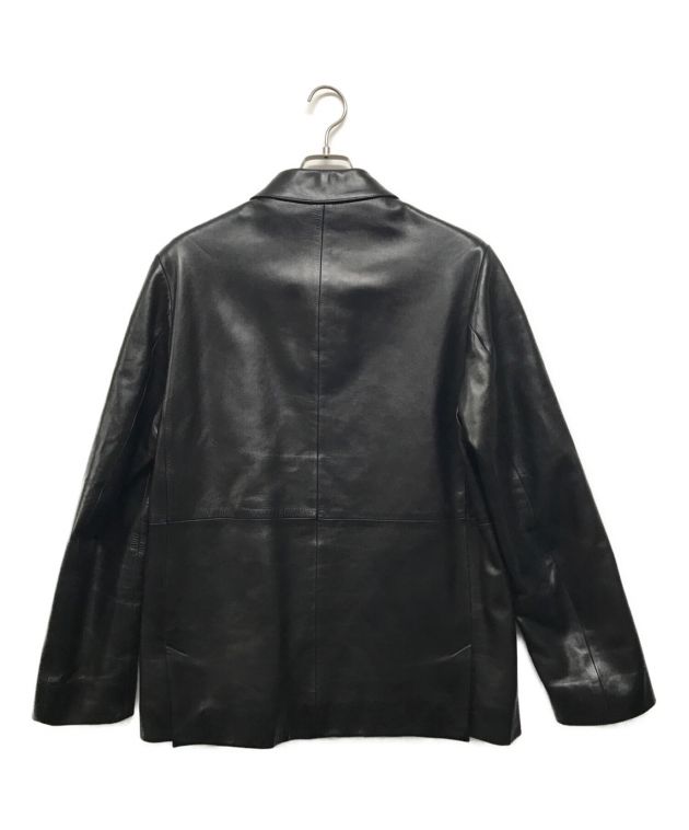 中古・古着通販】PRADA (プラダ) レザージャケット ブラック サイズ:46