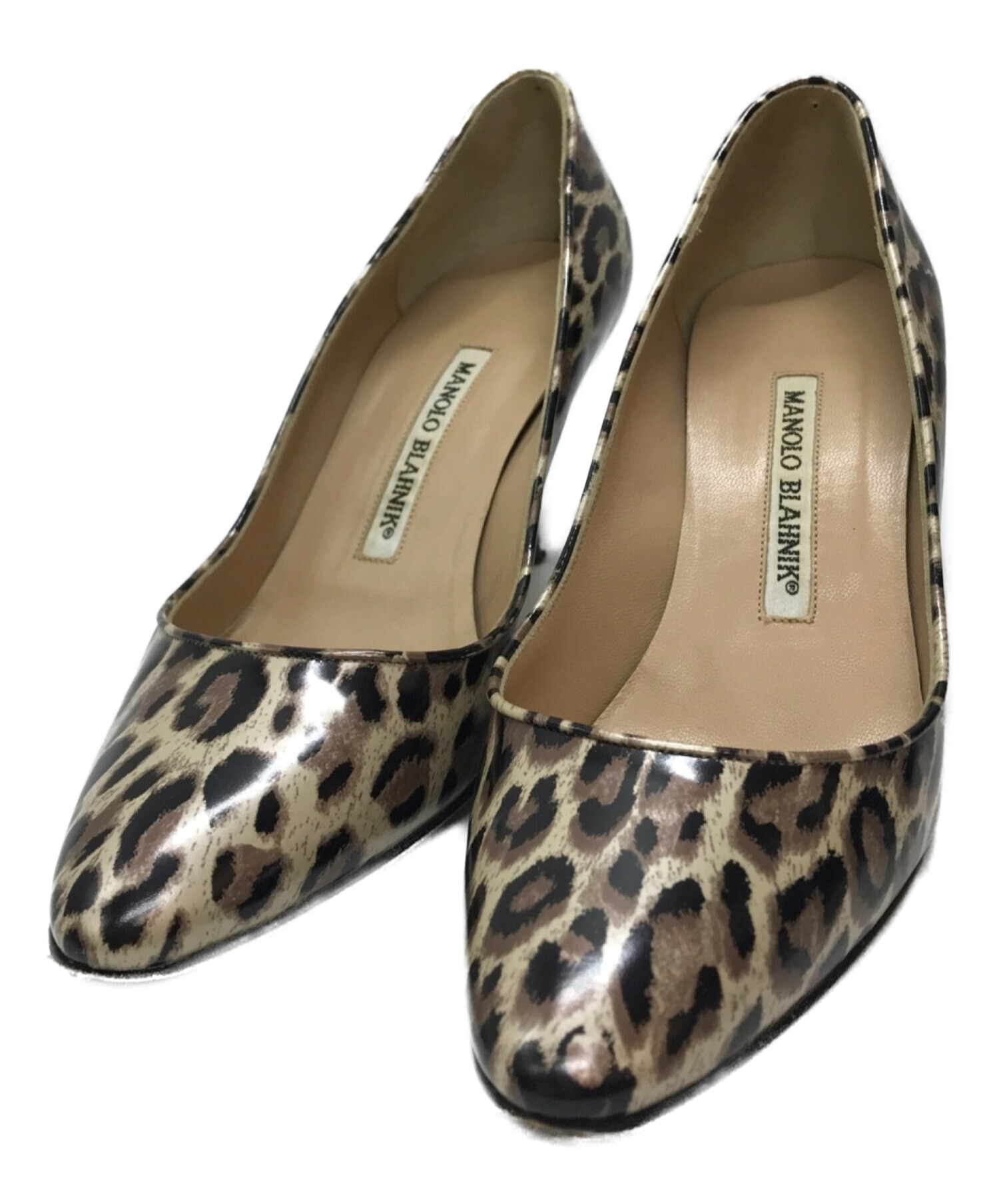 中古・古着通販】Manolo Blahnik (マノロブラニク) レオパードパンプス