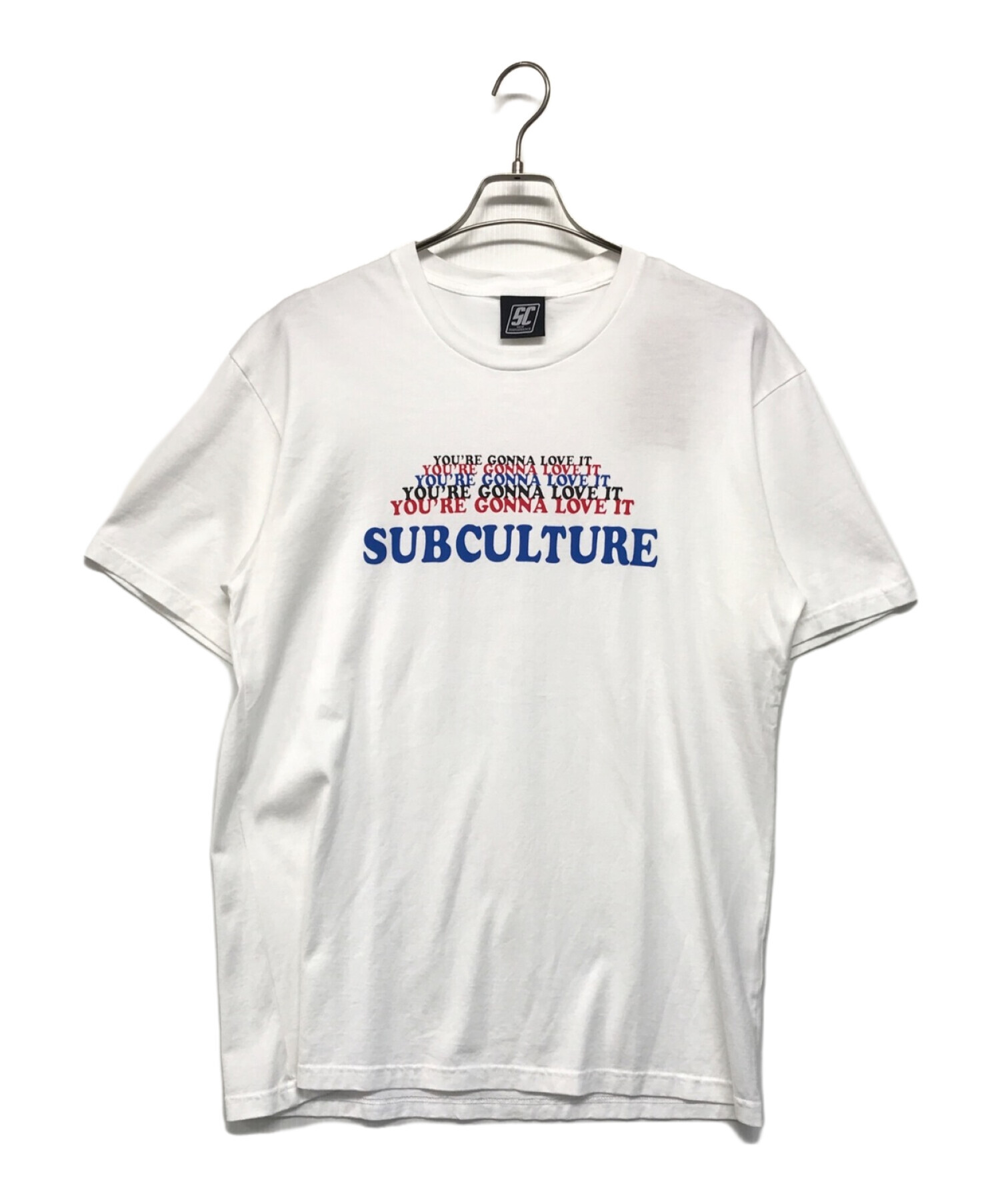 Subculture サブカルチャー Tシャツ ホワイト 白 サイズ:2 | ブランドロゴ クルーネック Tシャツ (YOURE GONNA LOVE IT T-SHIRTS) | トップス カットソー 半袖【メンズ】【中古】【K4556】 Subculture サブカルチャー Tシャツ ホワイト 白 サイズ:2 | ブランド