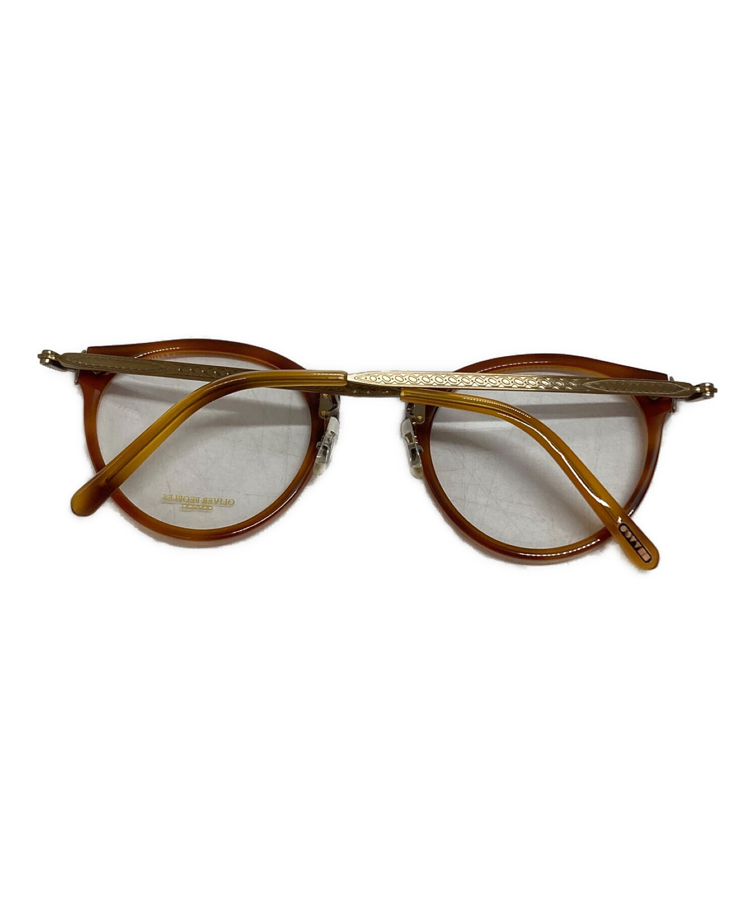オリバーピープルズ　サングラス　ツーブリッジ　茶色ブラウン 中古・古着通販】OLIVER PEOPLES (オリバーピープルズ) 眼鏡 ブラウン