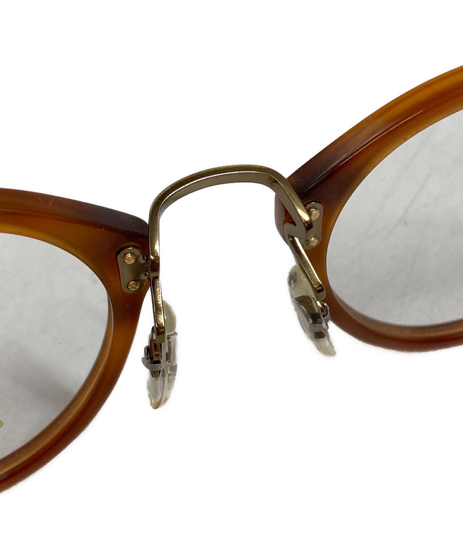 オリバーピープルズ　サングラス　ツーブリッジ　茶色ブラウン 中古・古着通販】OLIVER PEOPLES (オリバーピープルズ) 眼鏡 ブラウン