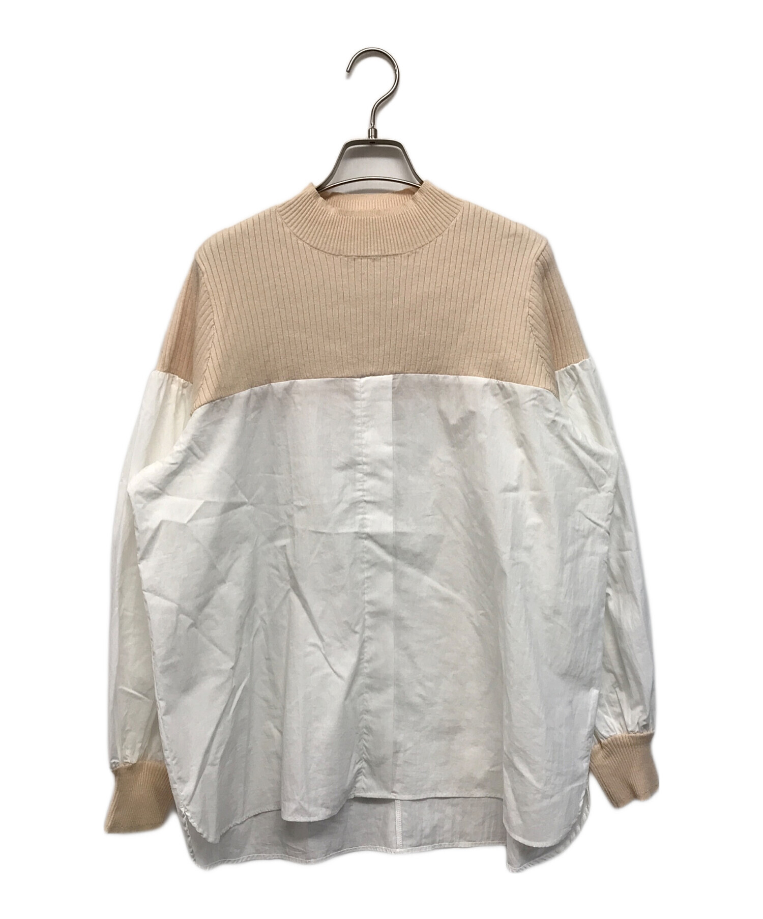 ビアズリーリブニットコンビシャツ