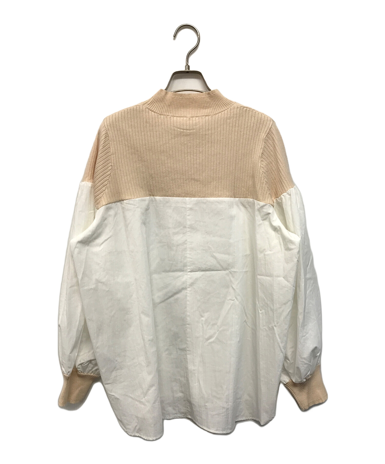 ビアズリーリブニットコンビシャツ