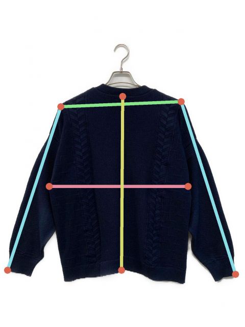中古・古着通販】yashiki (ヤシキ) Haruta Knit ネイビー サイズ:1