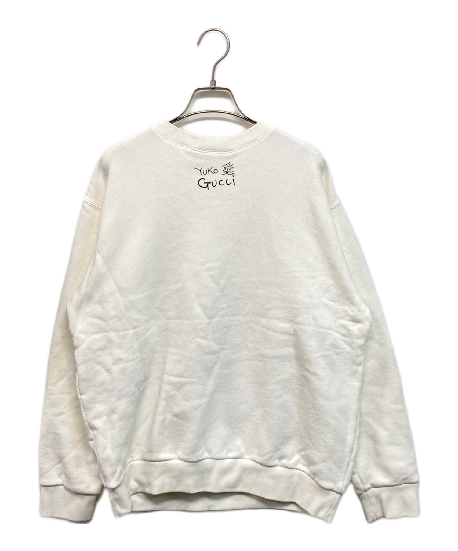 中古・古着通販】GUCCI (グッチ) プリントスウェット ホワイト サイズ