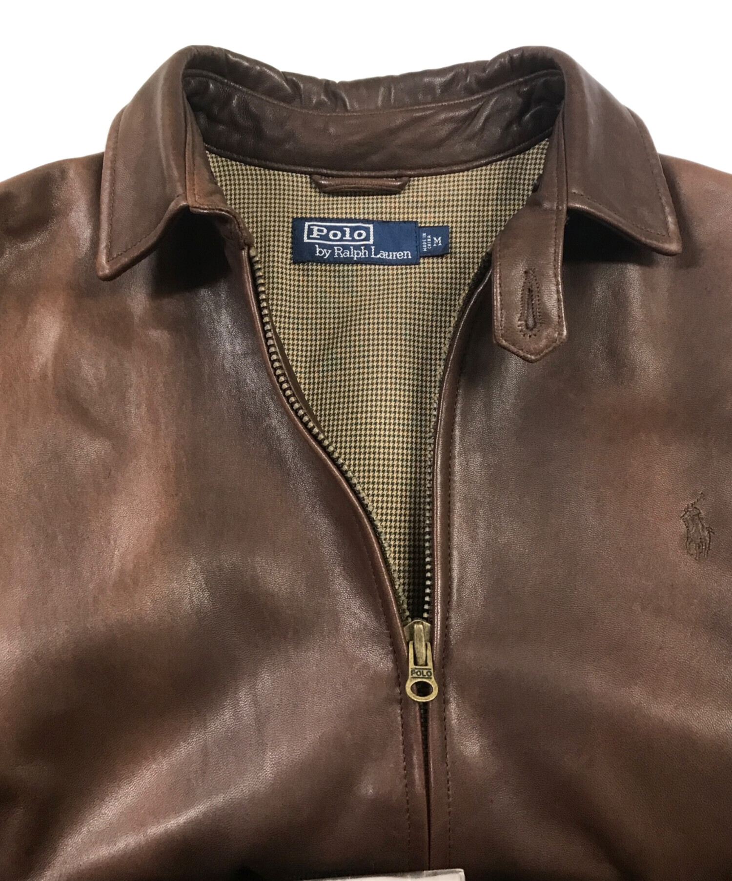Polo by Ralph Lauren ブラウンレザージャケット M 中古・古着通販】POLO RALPH LAUREN (ポロ・ラルフローレン