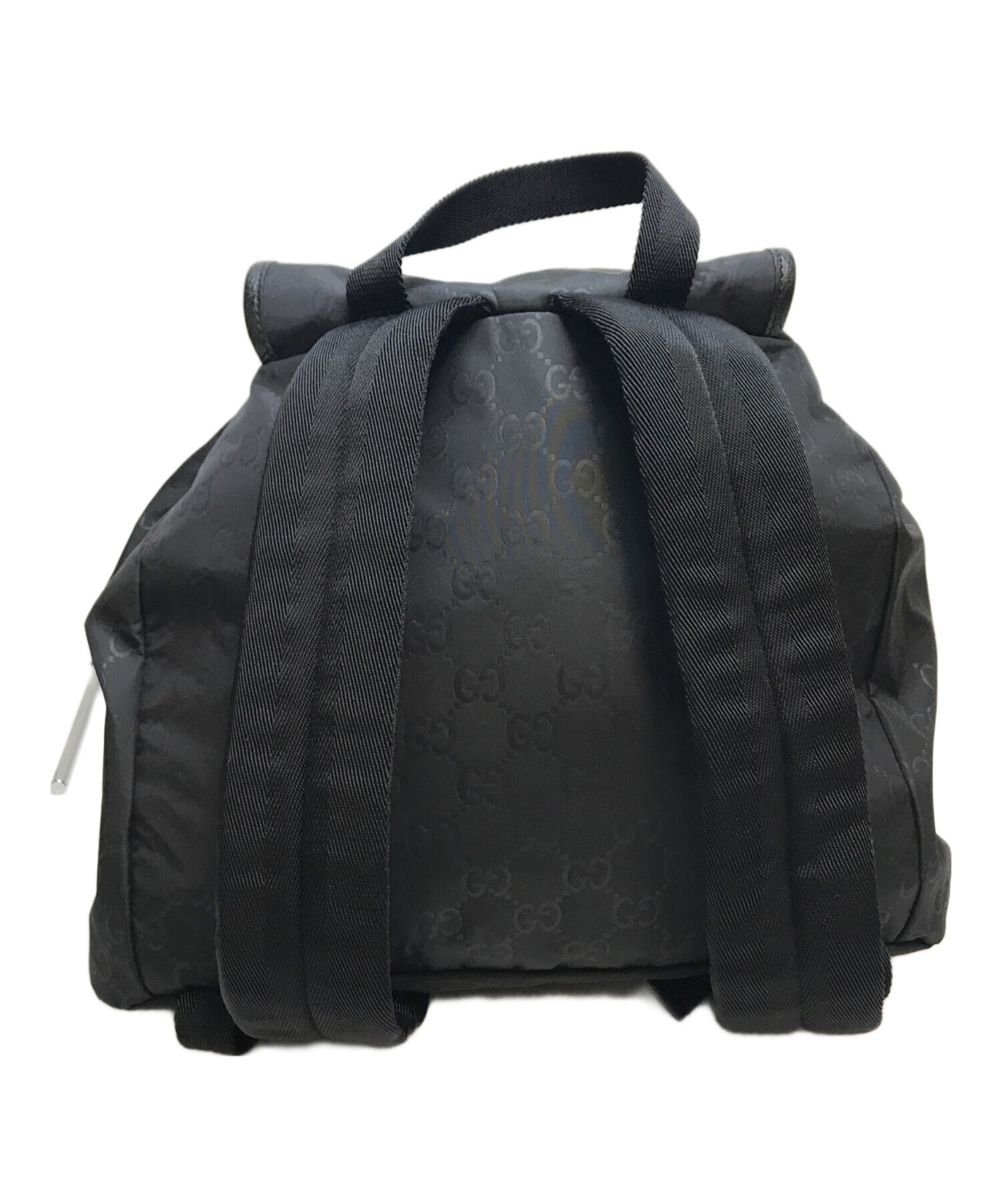 中古・古着通販】GUCCI (グッチ) GG柄ナイロンバックパック ブラック 