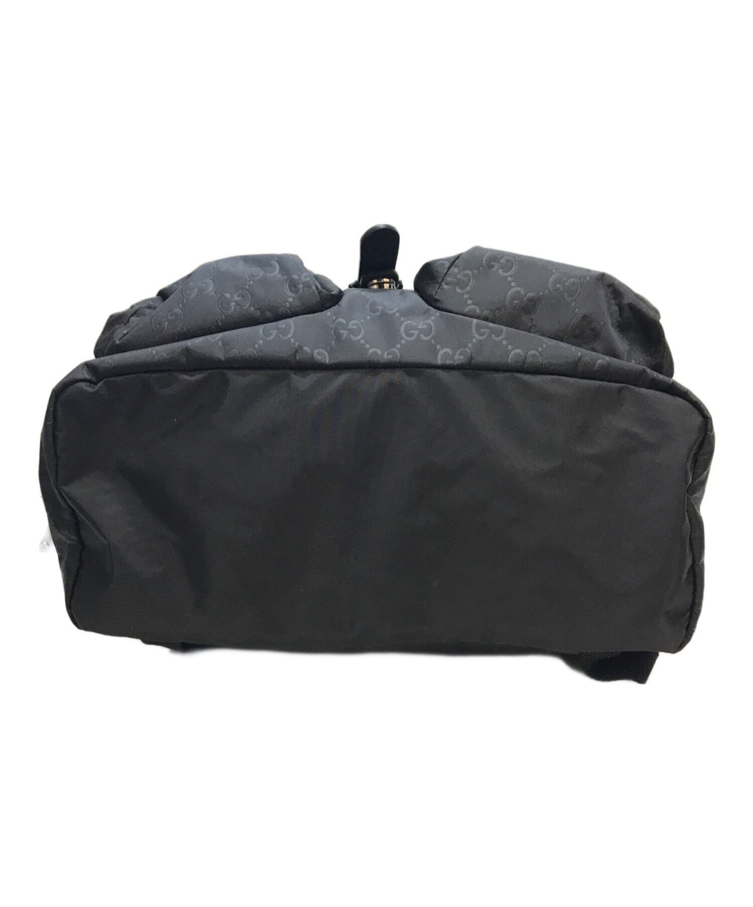 中古・古着通販】GUCCI (グッチ) GG柄ナイロンバックパック ブラック 