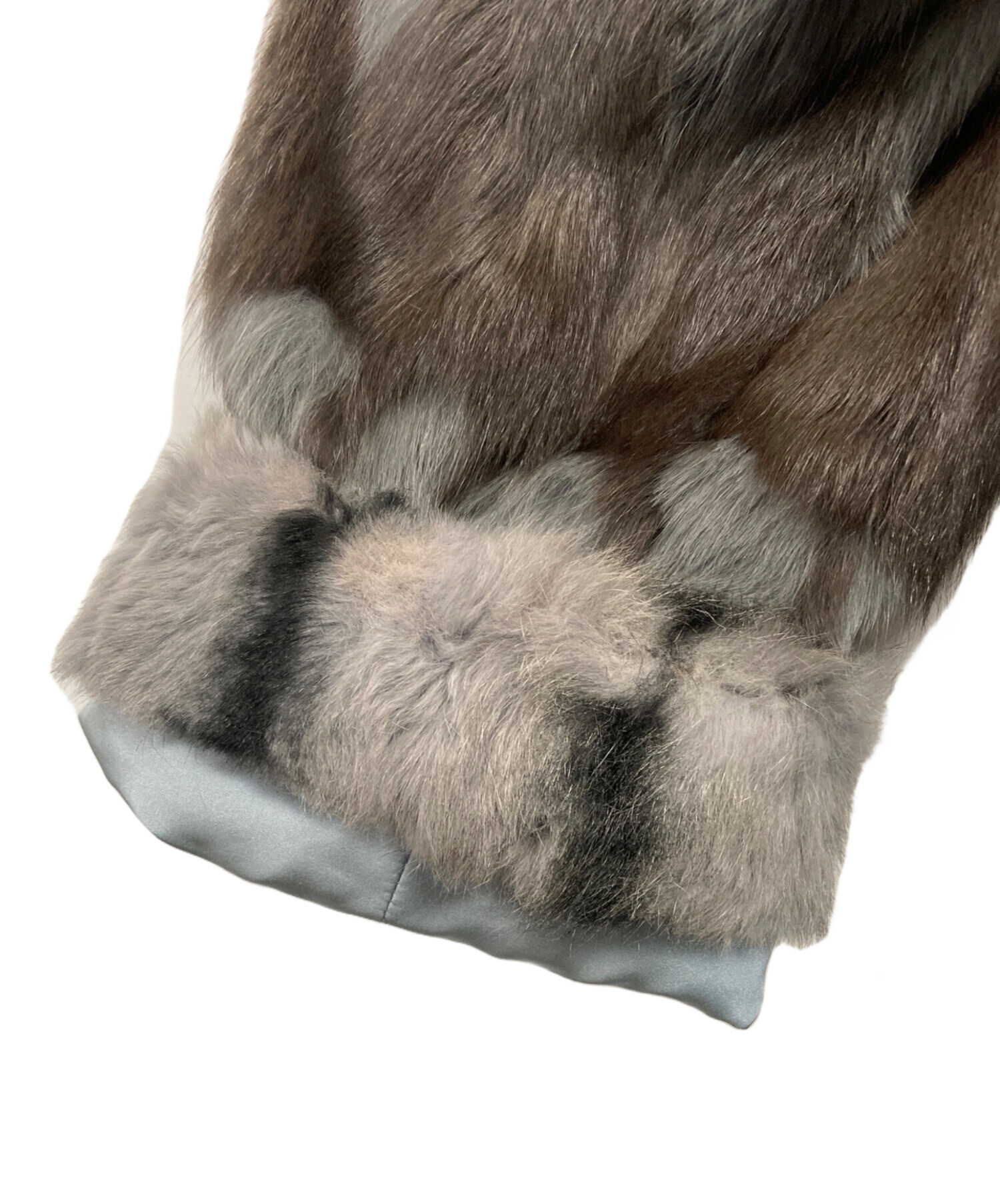 BALMAIN ファージャケット リバーシブル 中古・古着通販】BALMAIN (バルマン) リバーシブルファーコート グレー