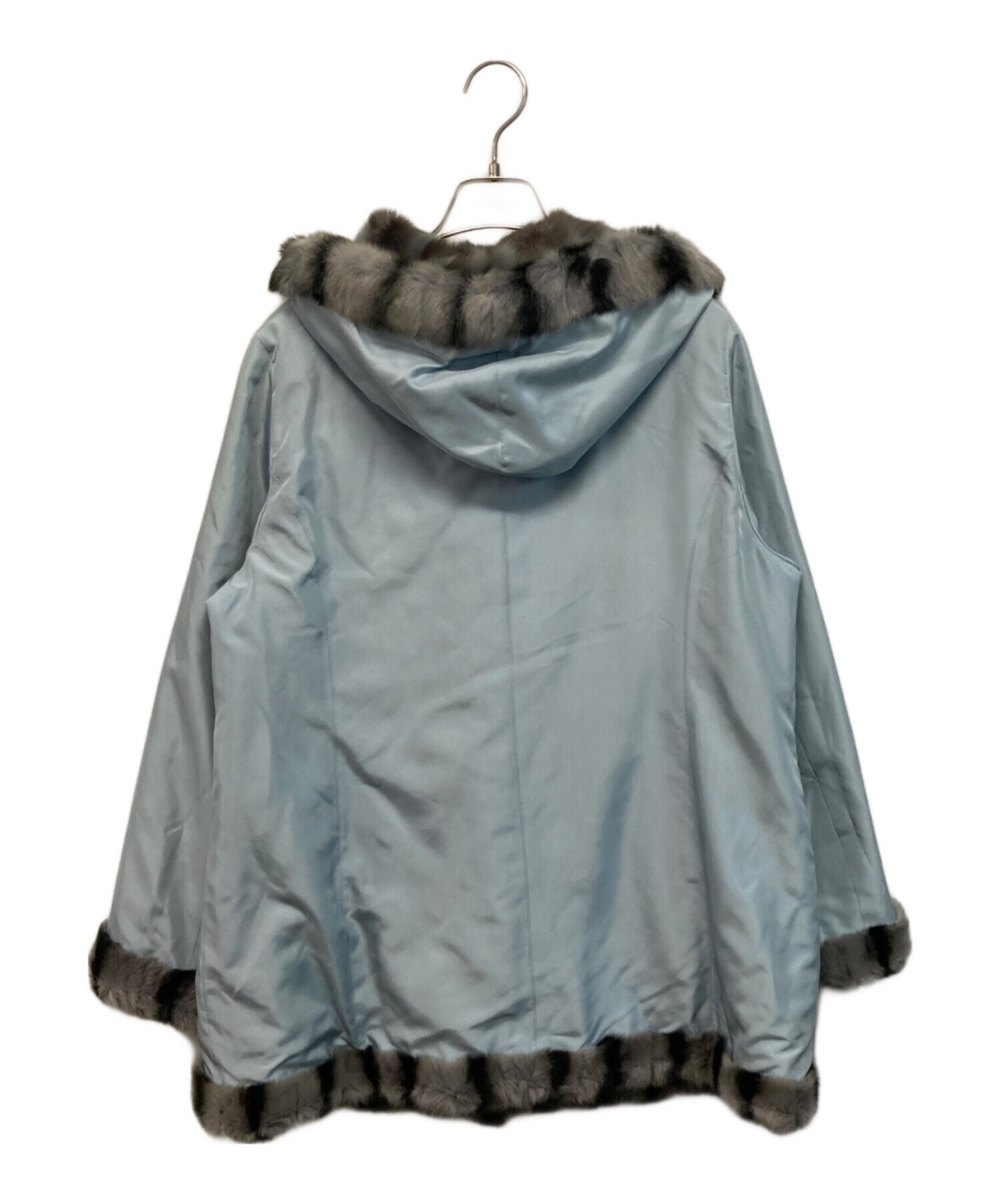 中古・古着通販】BALMAIN (バルマン) リバーシブルファーコート グレー