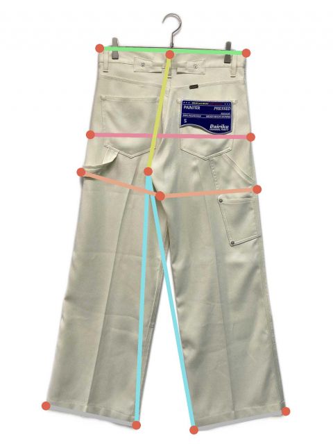 中古・古着通販】DAIRIKU (ダイリク) PAINTER PRESSED PANTS ホワイト