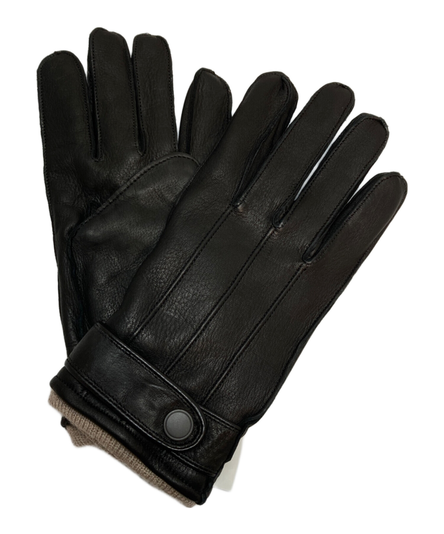 中古・古着通販】theory (セオリー) レザーグローブ ブラック 未使用品