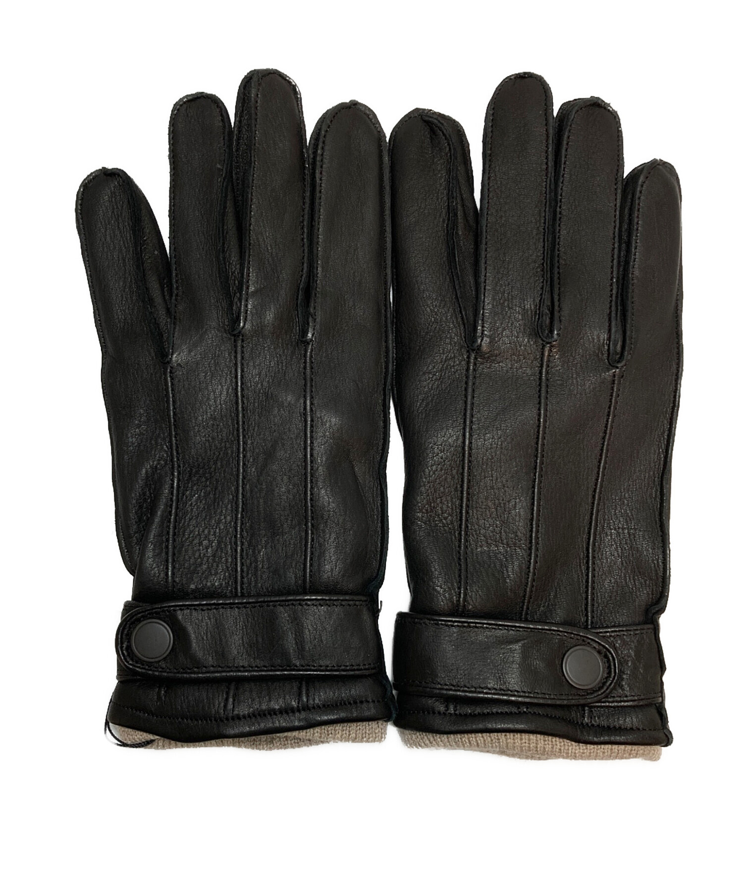 中古・古着通販】theory (セオリー) レザーグローブ ブラック 未使用品