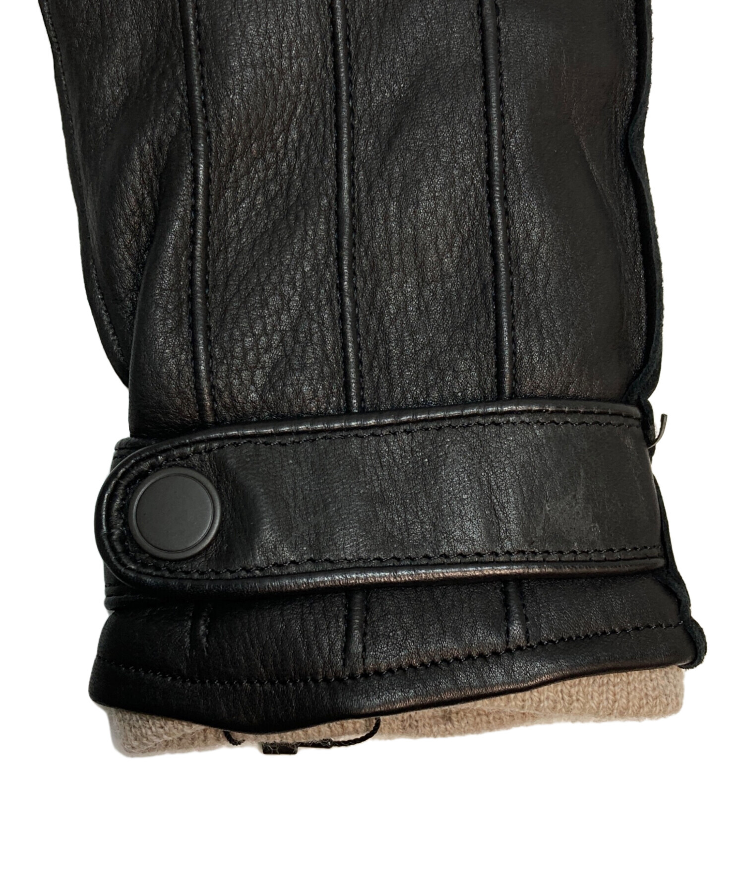 新品タグ付き セオリー レディース レザーグローブ　黒 中古・古着通販】theory (セオリー) レザーグローブ ブラック 未使用品