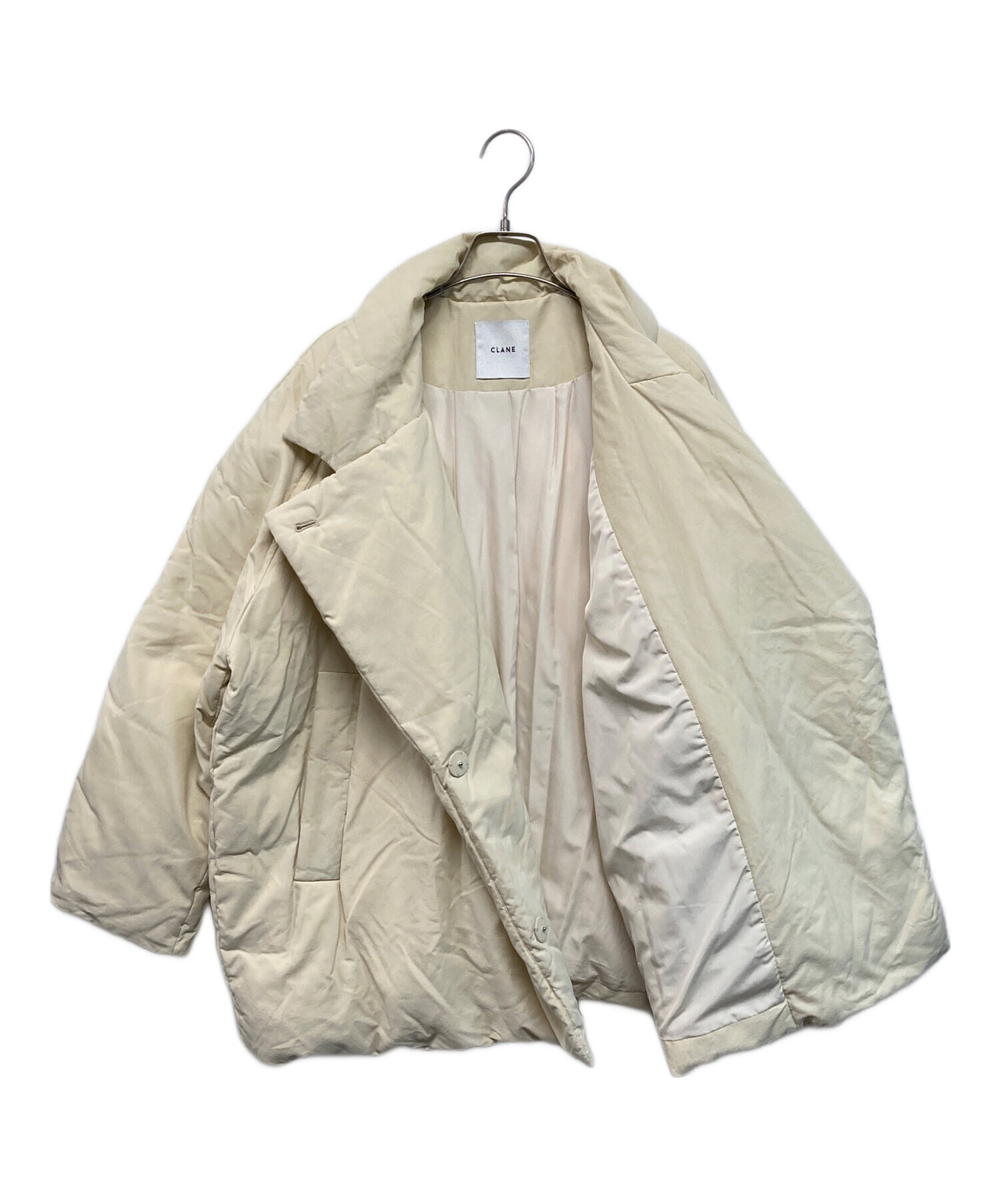 中古・古着通販】CLANE (クラネ) COCOON SHORT DOWN COAT ホワイト