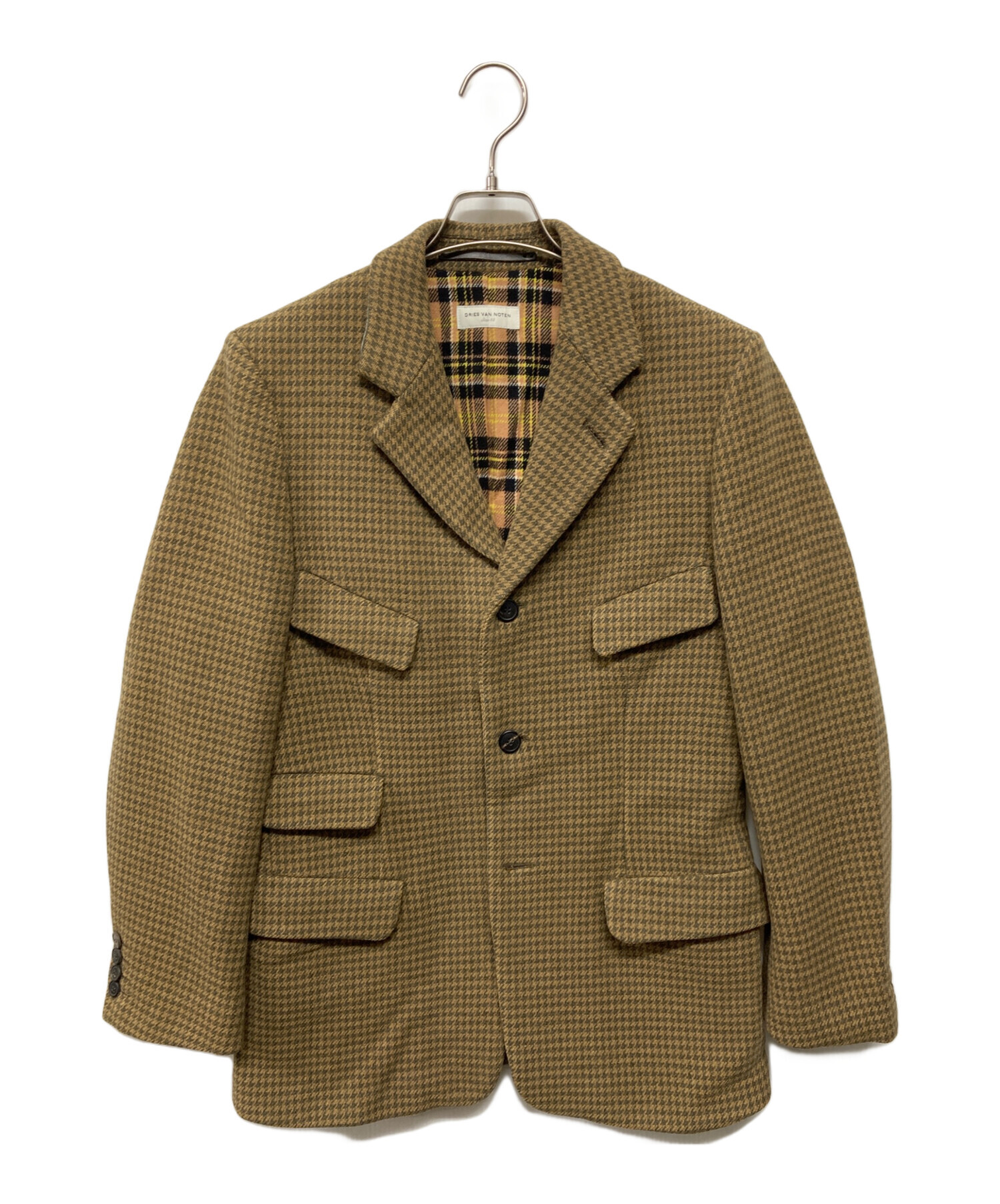 DRIES VAN NOTEN カシミヤ混 ポケット付き ファー マフラー VAN DRIES