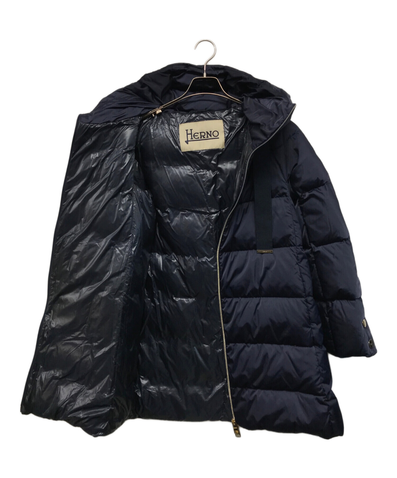 中古・古着通販】HERNO (ヘルノ) Aラインダウンコート ネイビー サイズ