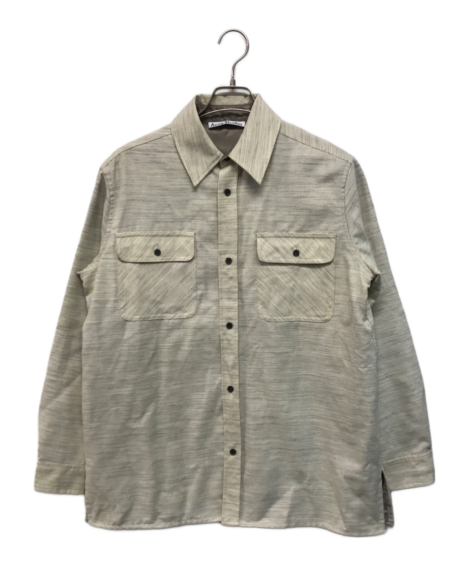 ACNE studios アクネ 薄墨色 オーバー大いさ ウールシャツ-shirt Acne 