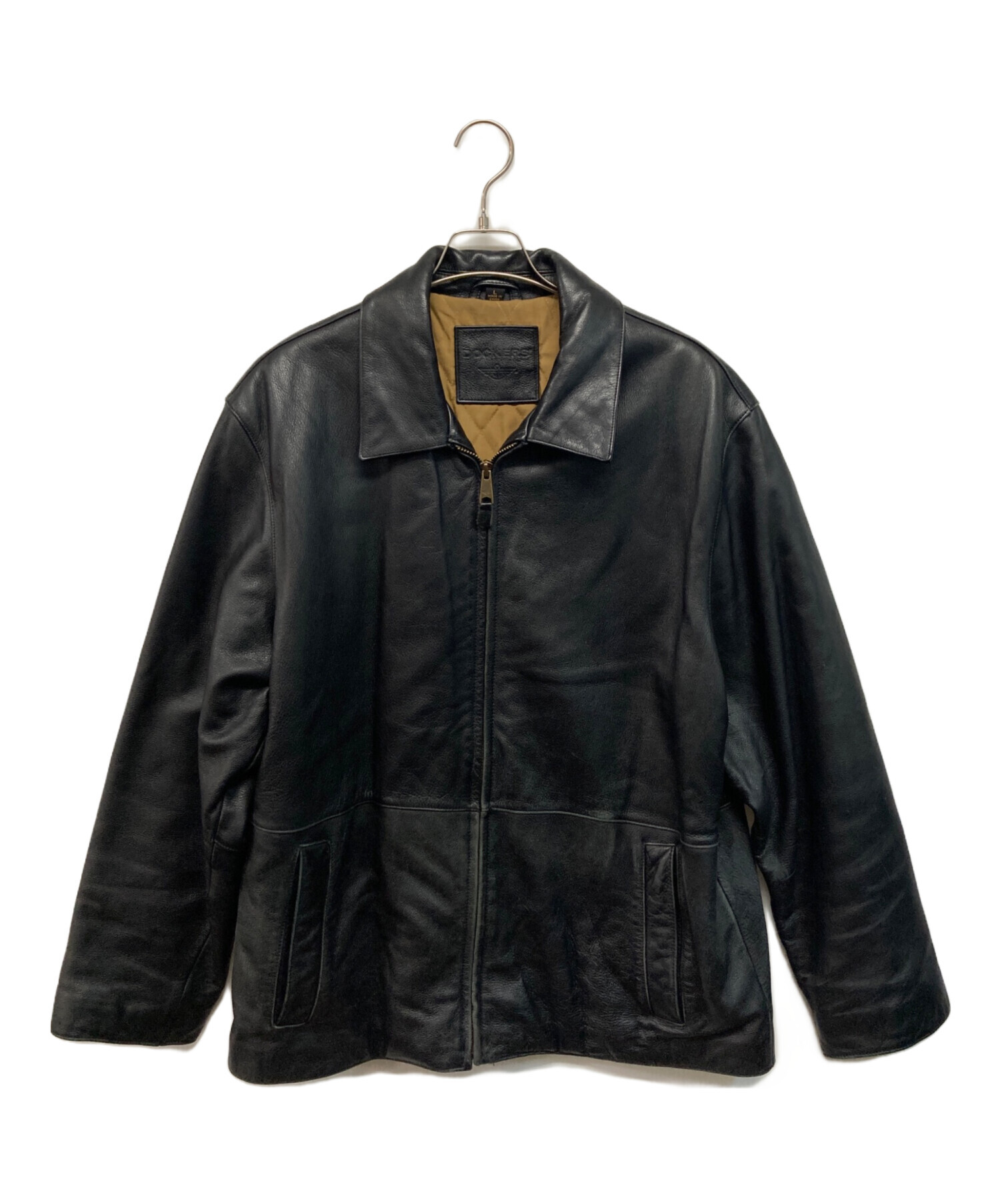中古・古着通販】DOCKERS (ドッカーズ) レザージャケット ブラック