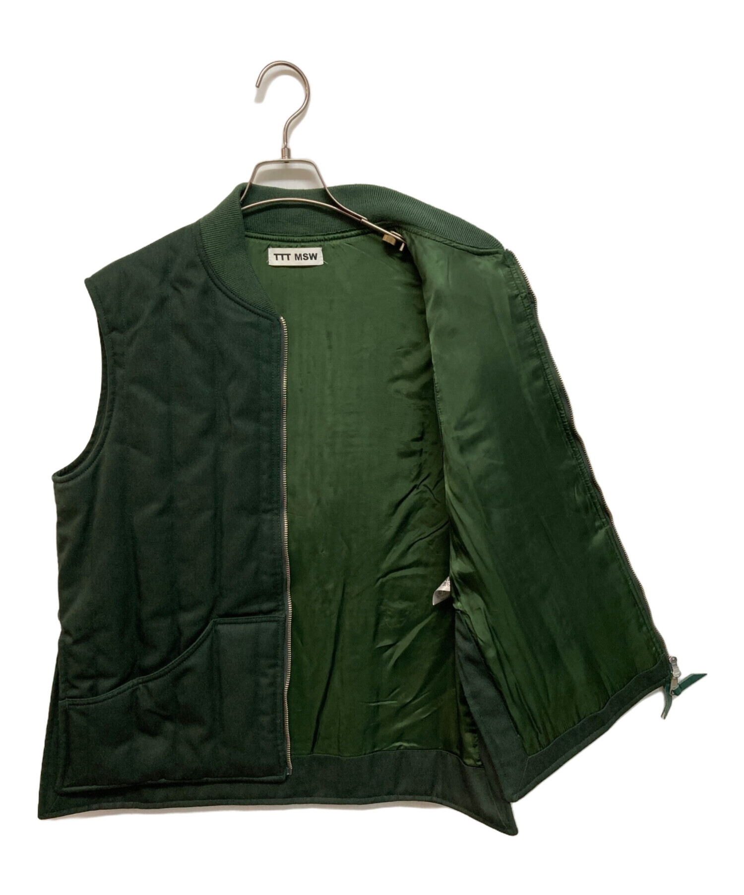 中古・古着通販】TTT MSW (ティー) キルトワークベスト グリーン