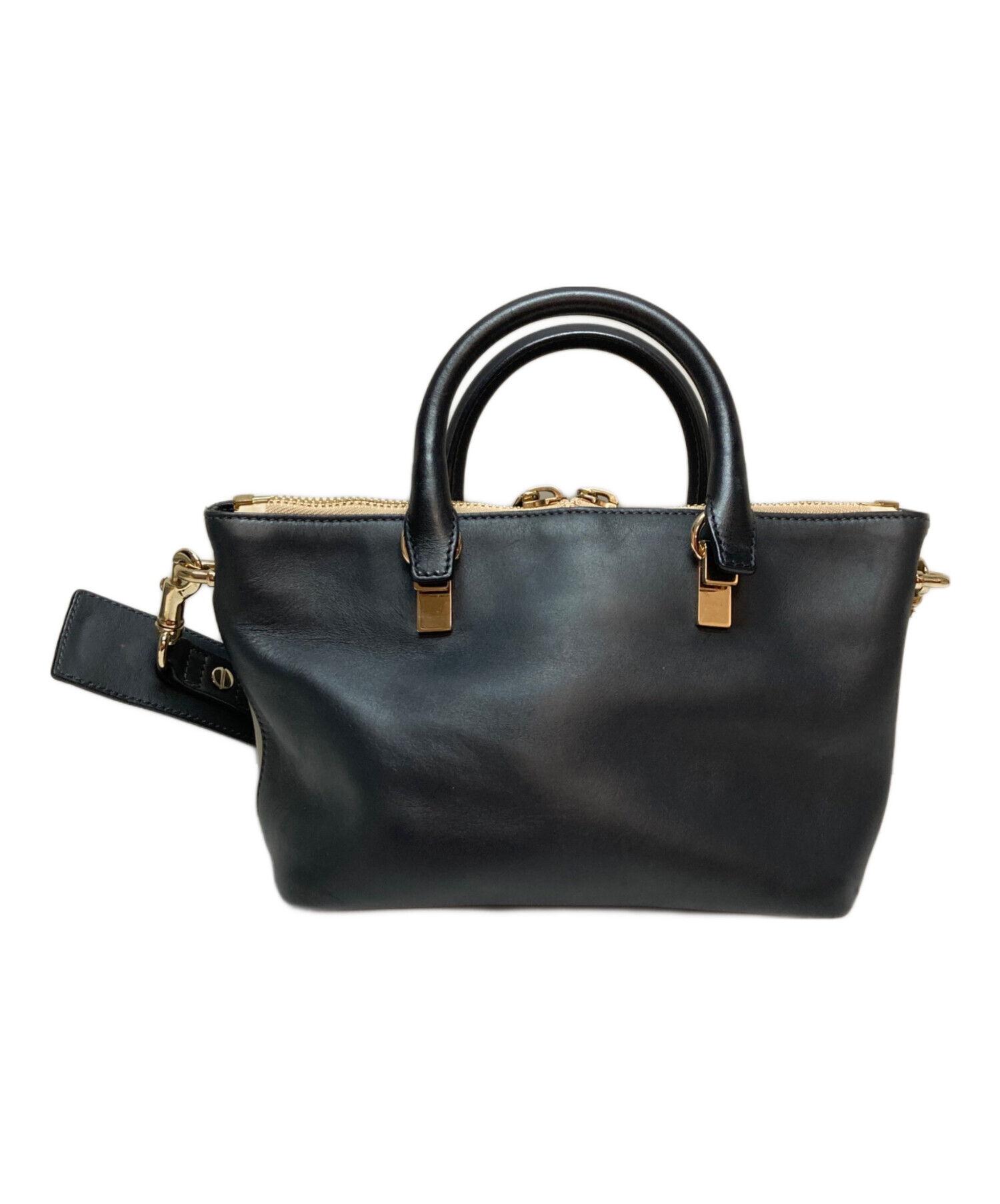 Chloe ベイリー2wayバッグ 中古・古着通販】Chloe (クロエ) 2WAYベイリーハンドバッグ ネイビー