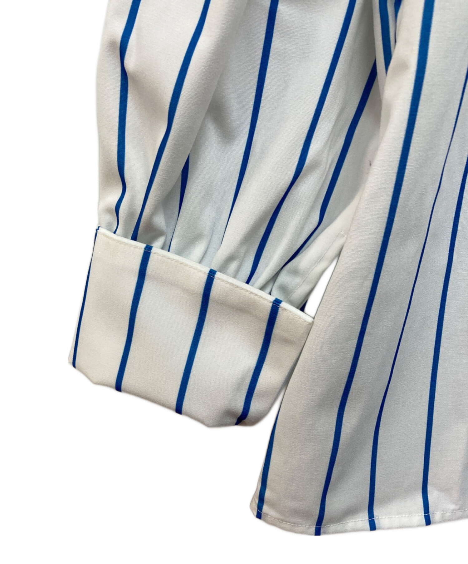 中古・古着通販】BLUE PALANG (ブルーパラン) STRIPED RIBBON BLOUSE 