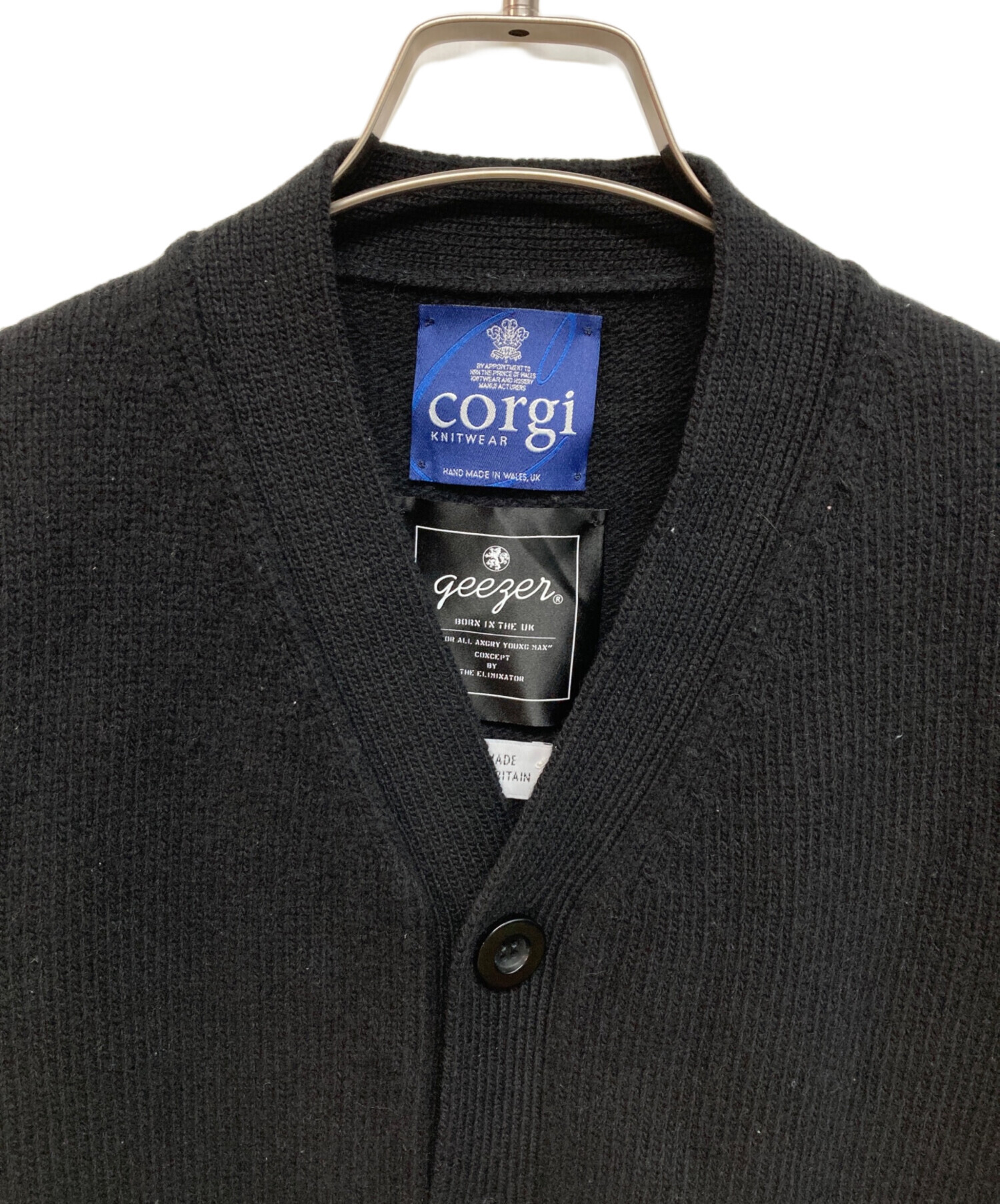 中古・古着通販】CORGI (コーギ) 袖ボーダーニットカーディガン