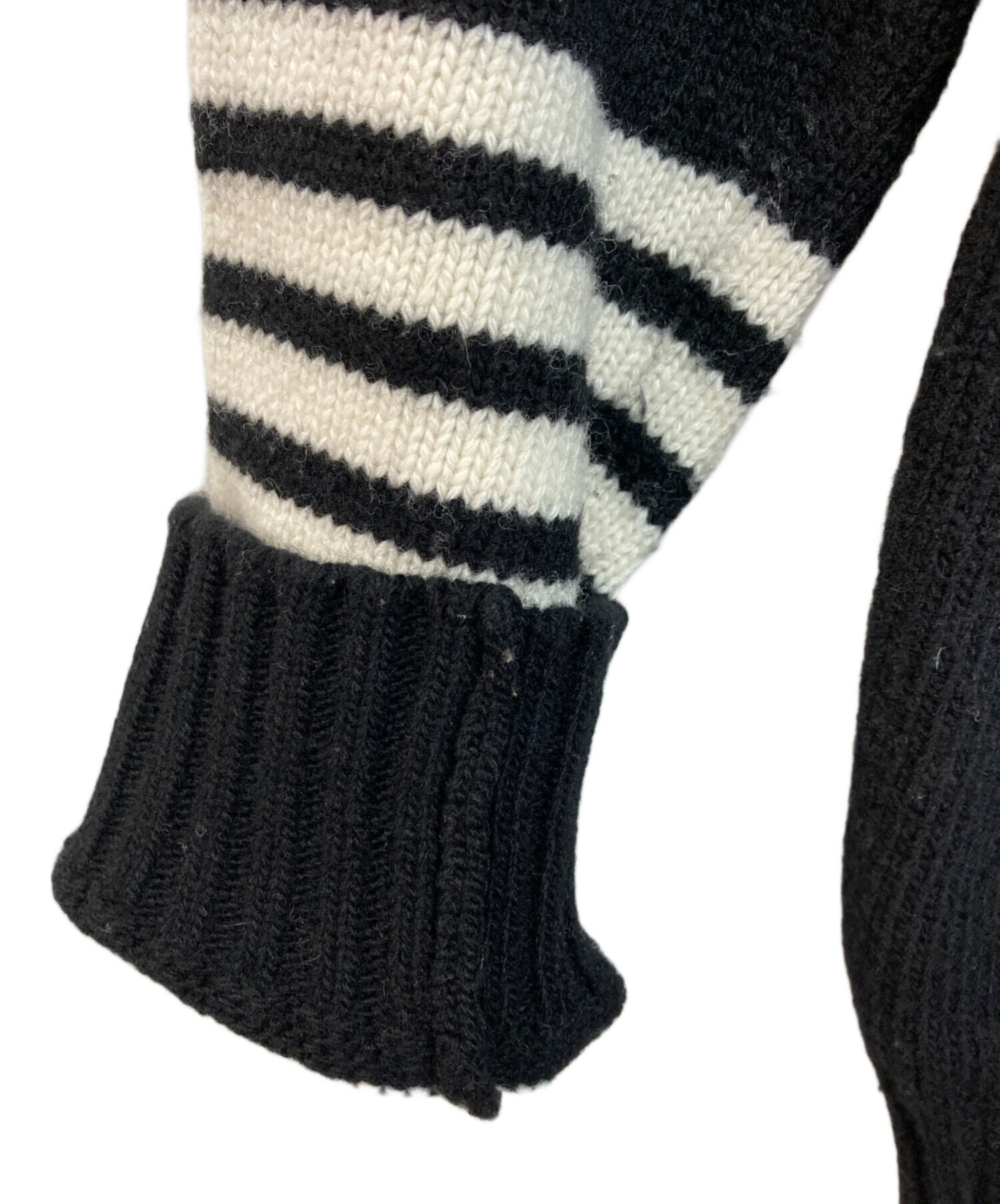 中古・古着通販】CORGI (コーギ) 袖ボーダーニットカーディガン