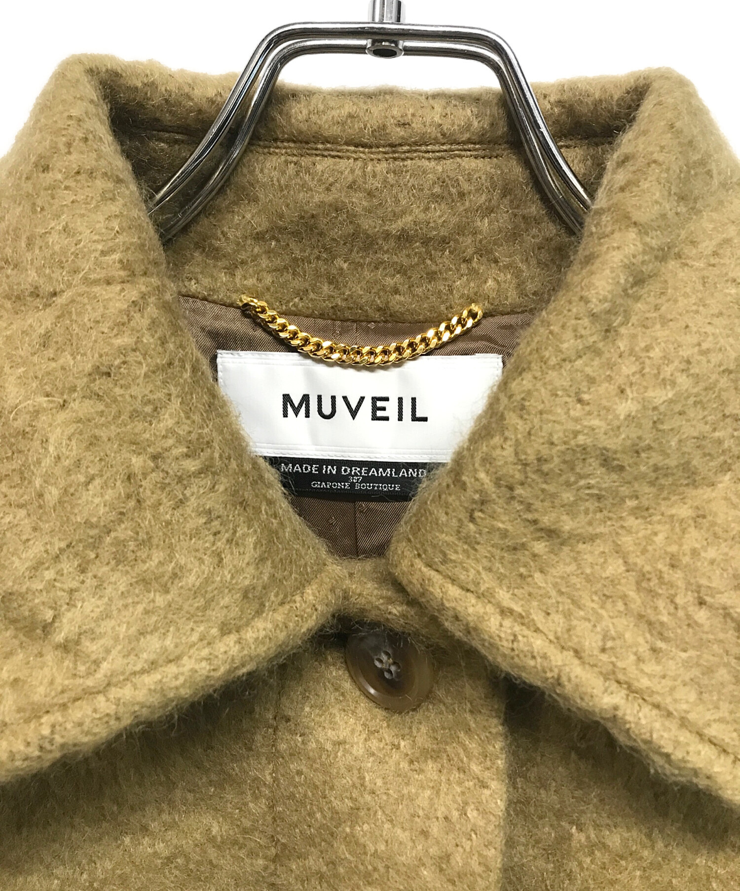 MUVEIL 花ビジュー ドット 中古muveil ドット柄スプリングコート