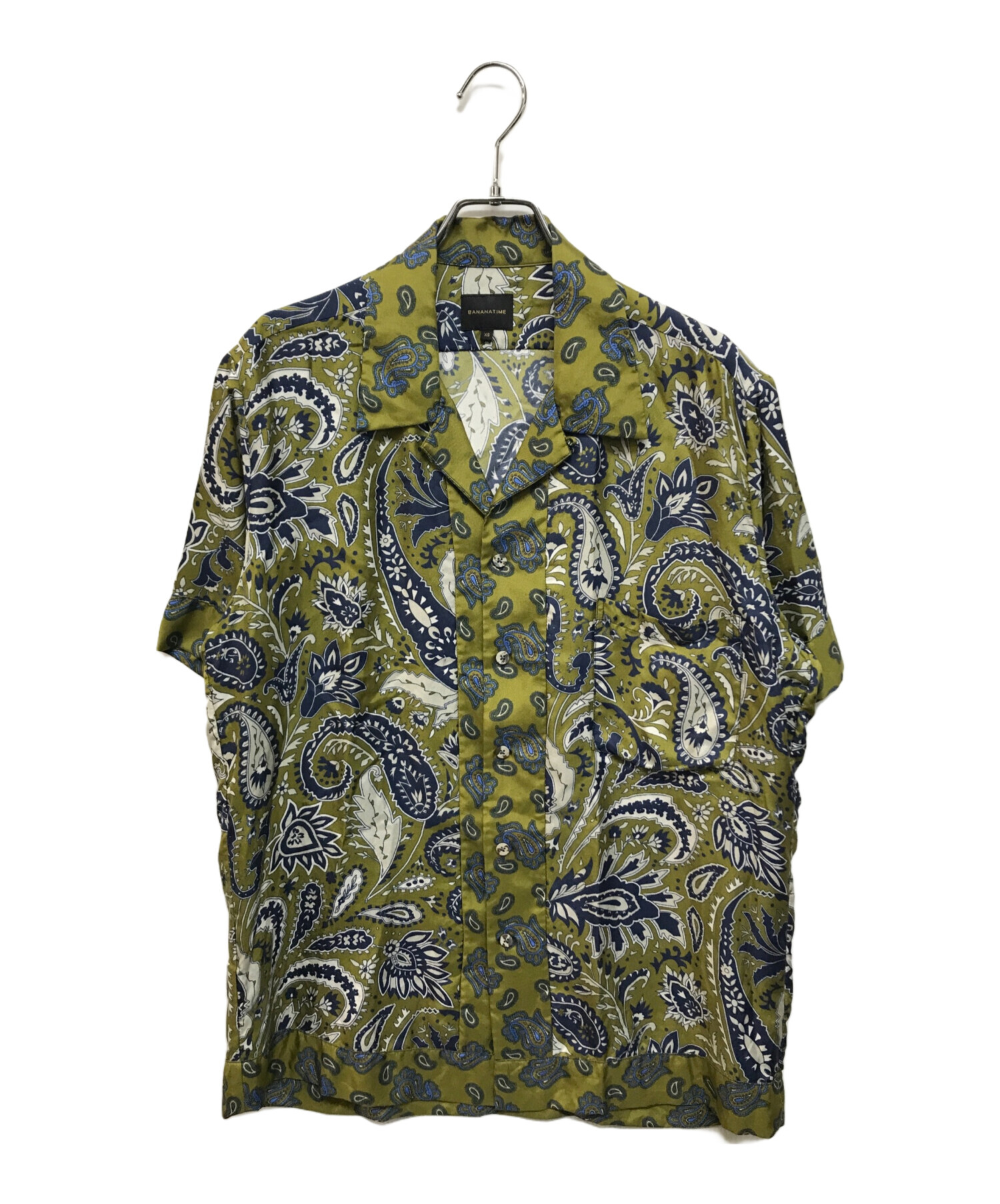 中古・古着通販】BANANATIME (バナナタイム) シルクシャツ オリーブ 