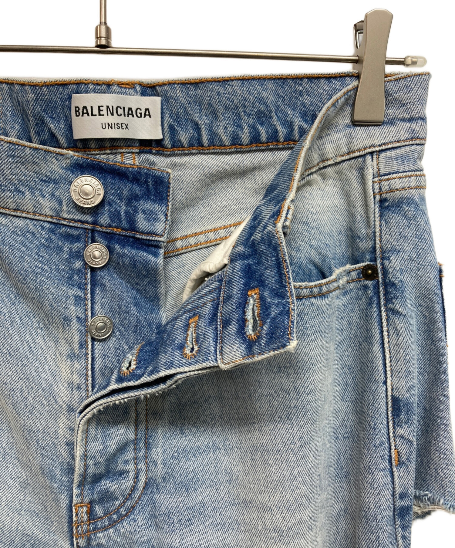 中古・古着通販】BALENCIAGA (バレンシアガ) クラッシュデニムパンツ