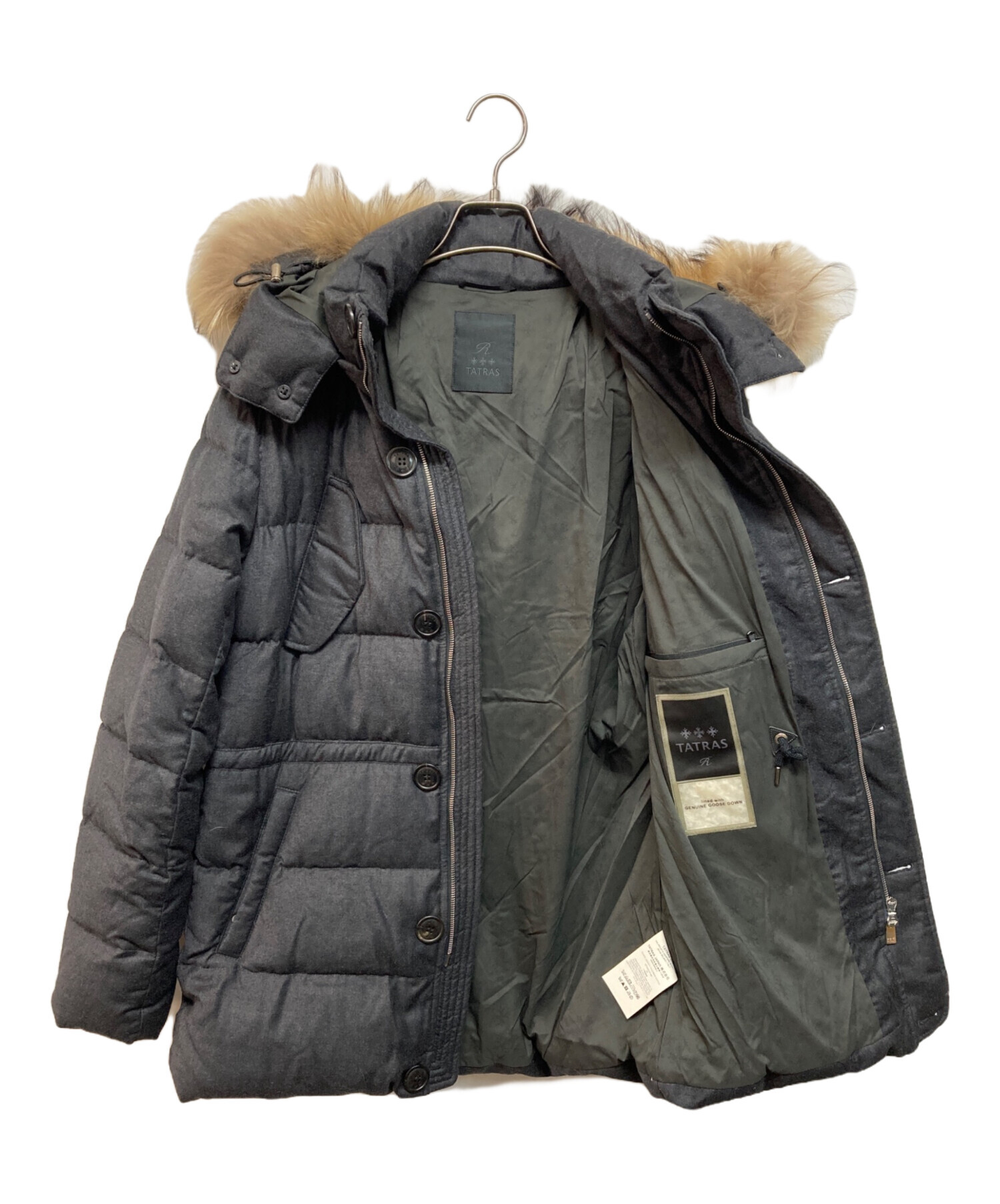 中古・古着通販】TATRAS (タトラス) Rライン ダウンジャケット グレー 