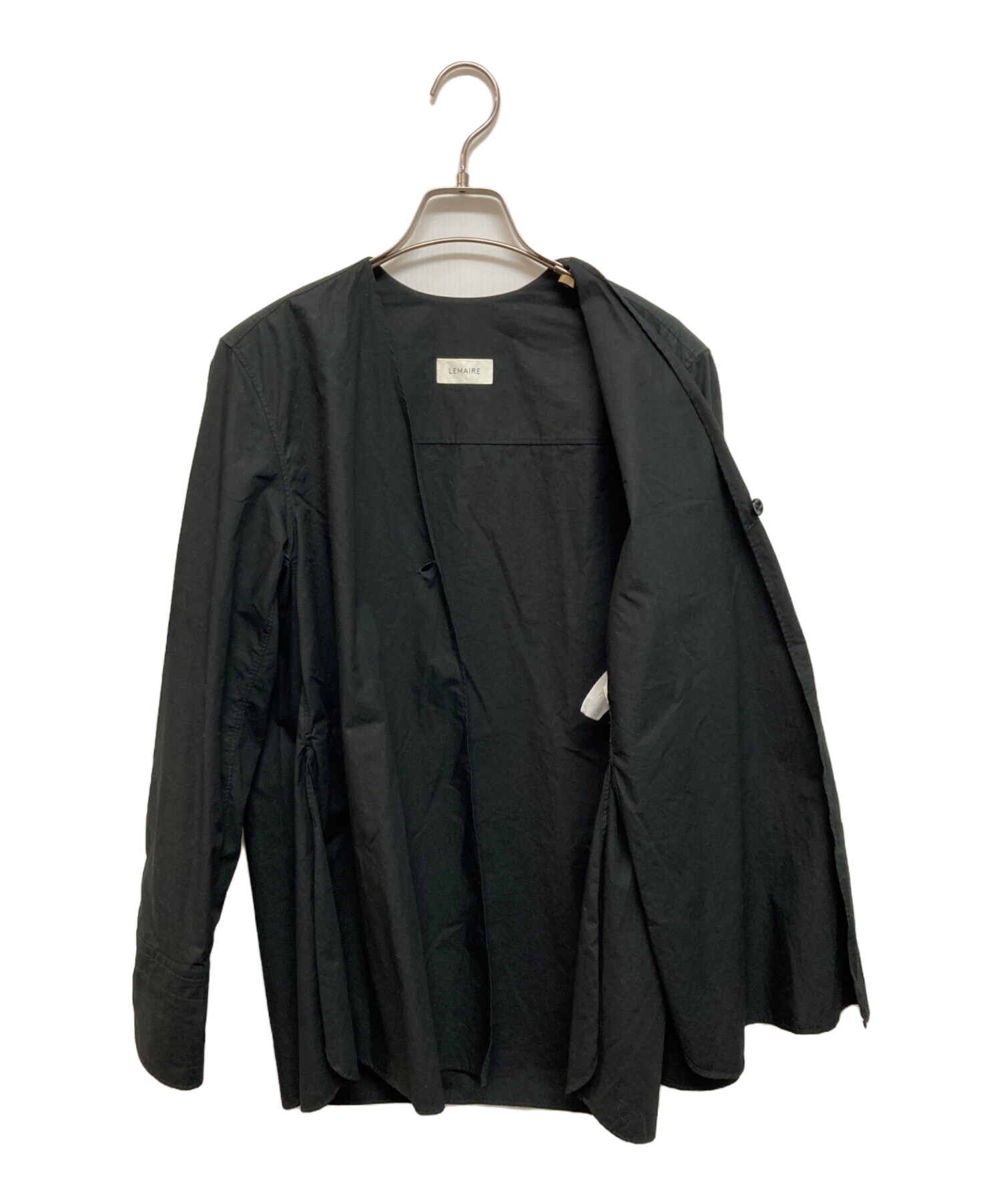 中古・古着通販】LEMAIRE (ルメール) ノーカラージャケット ブラック 