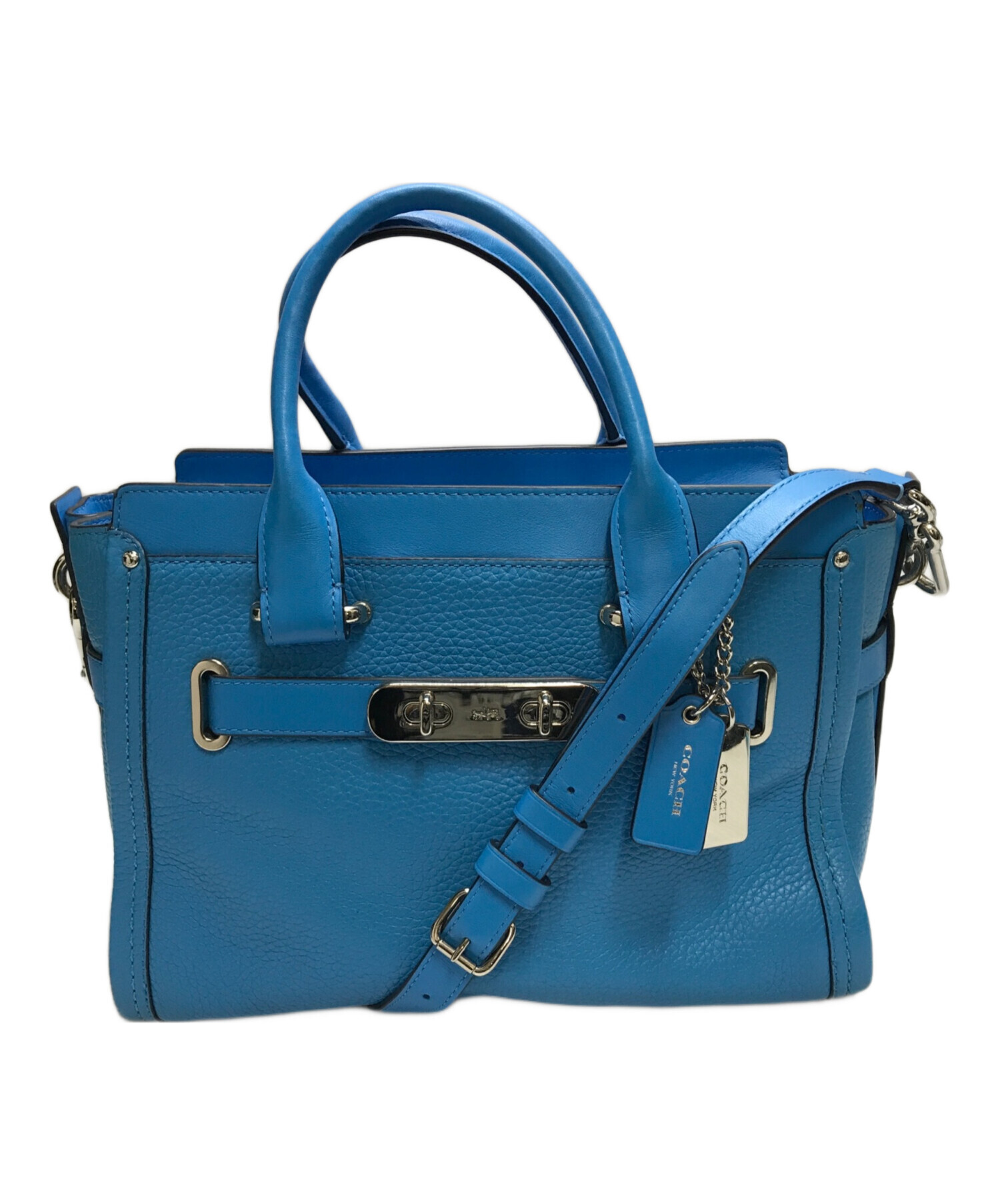 中古・古着通販】COACH (コーチ) 2WAYショルダーバッグ ブルー